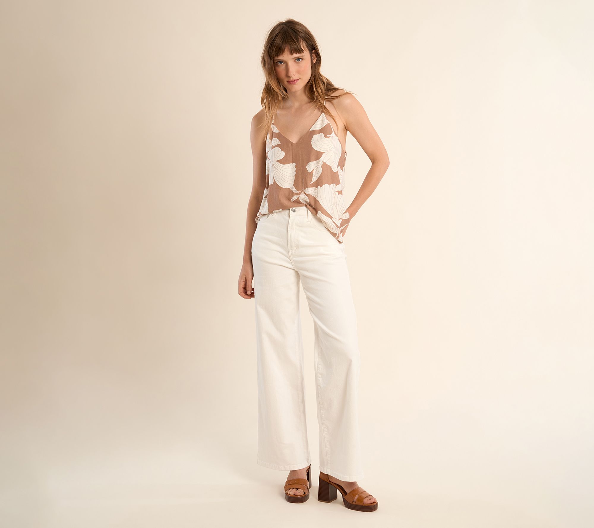 Molly Bracken Woven Floral Camisole Top