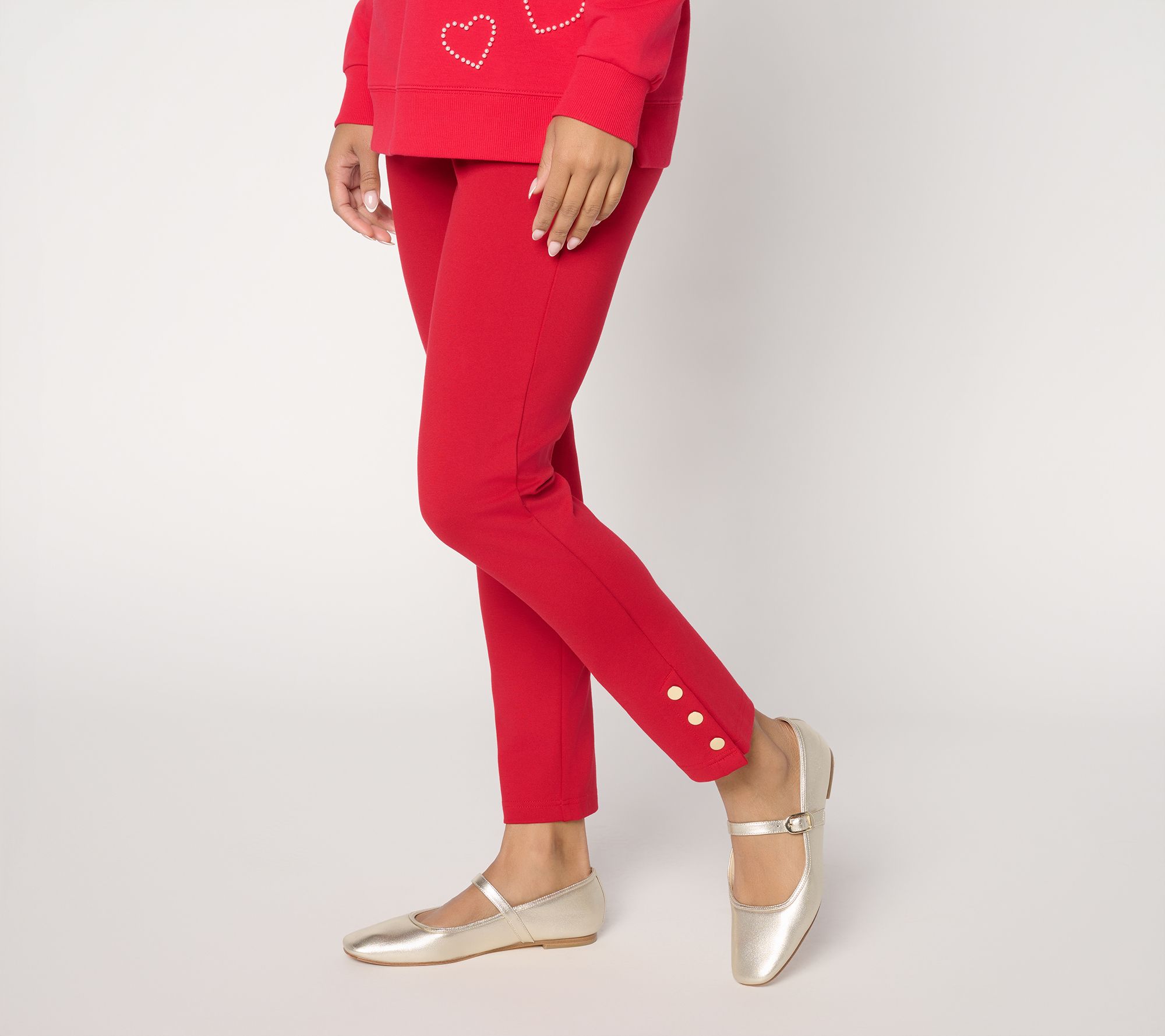 "As Is" Belle by Kim Gravel Reg Ponte Goldstone Ankle Pant