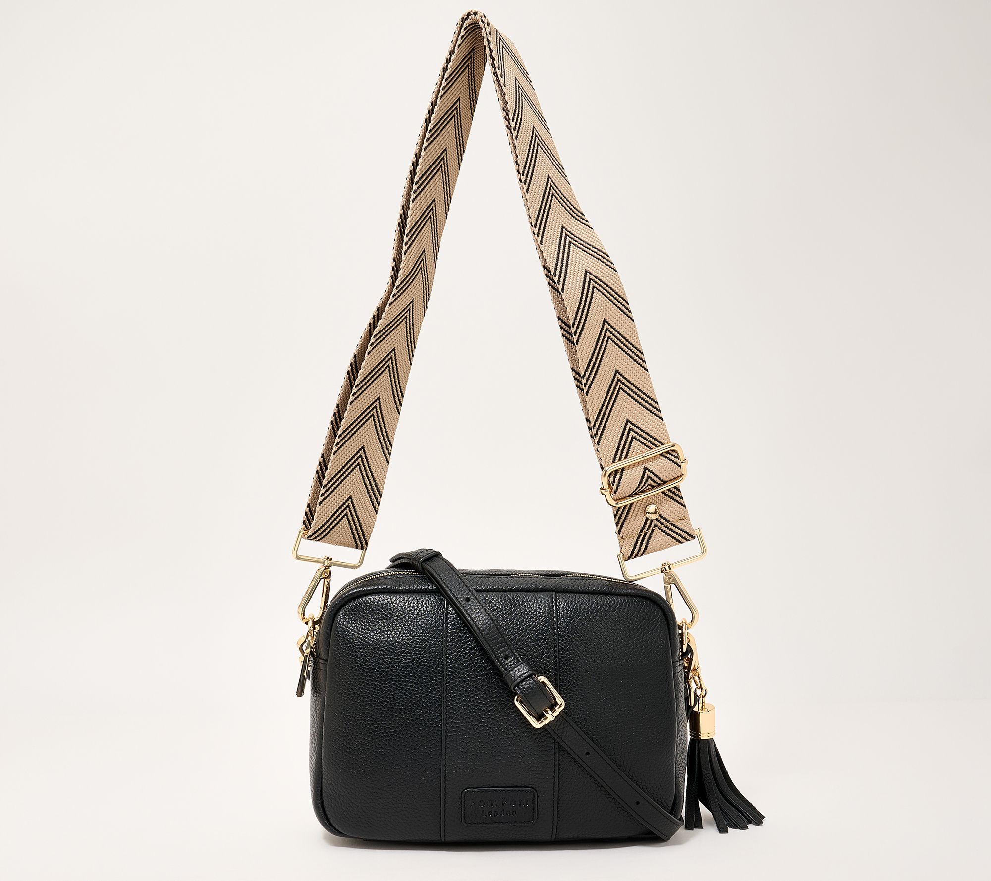 Pom Pom London City Duo Crossbody with Extra Fabric Strap