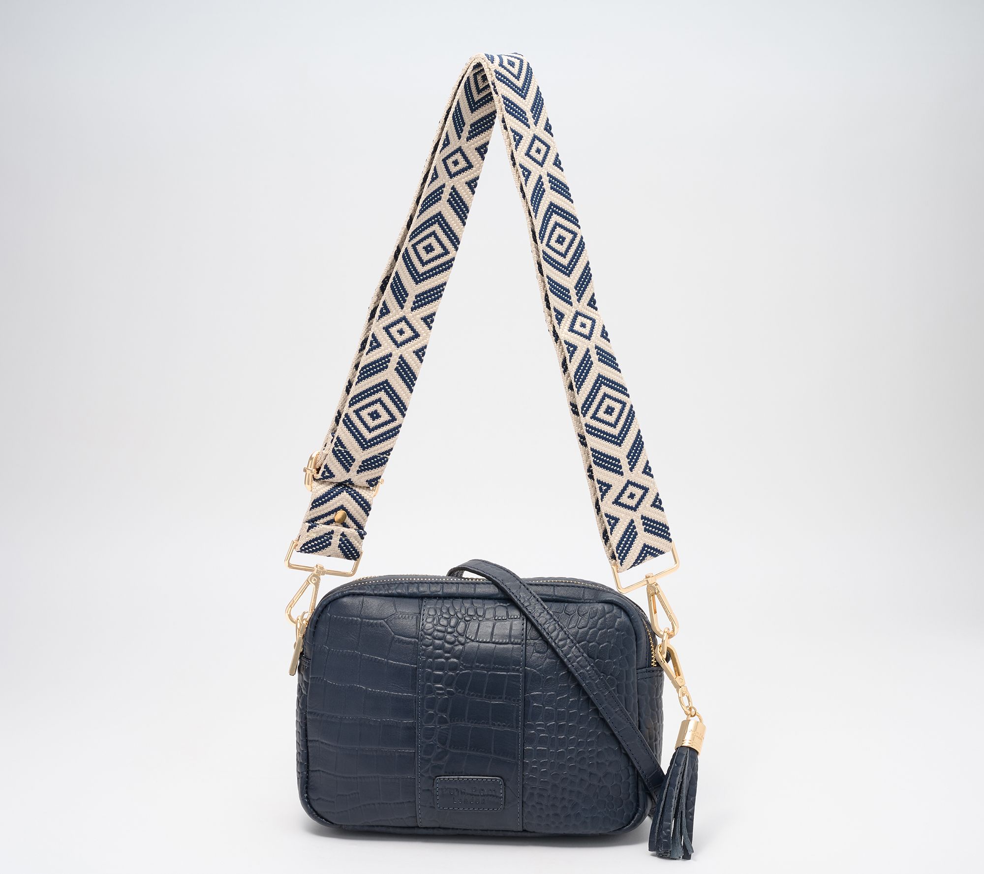 Pom Pom London City Duo Crossbody with Extra Fabric Strap