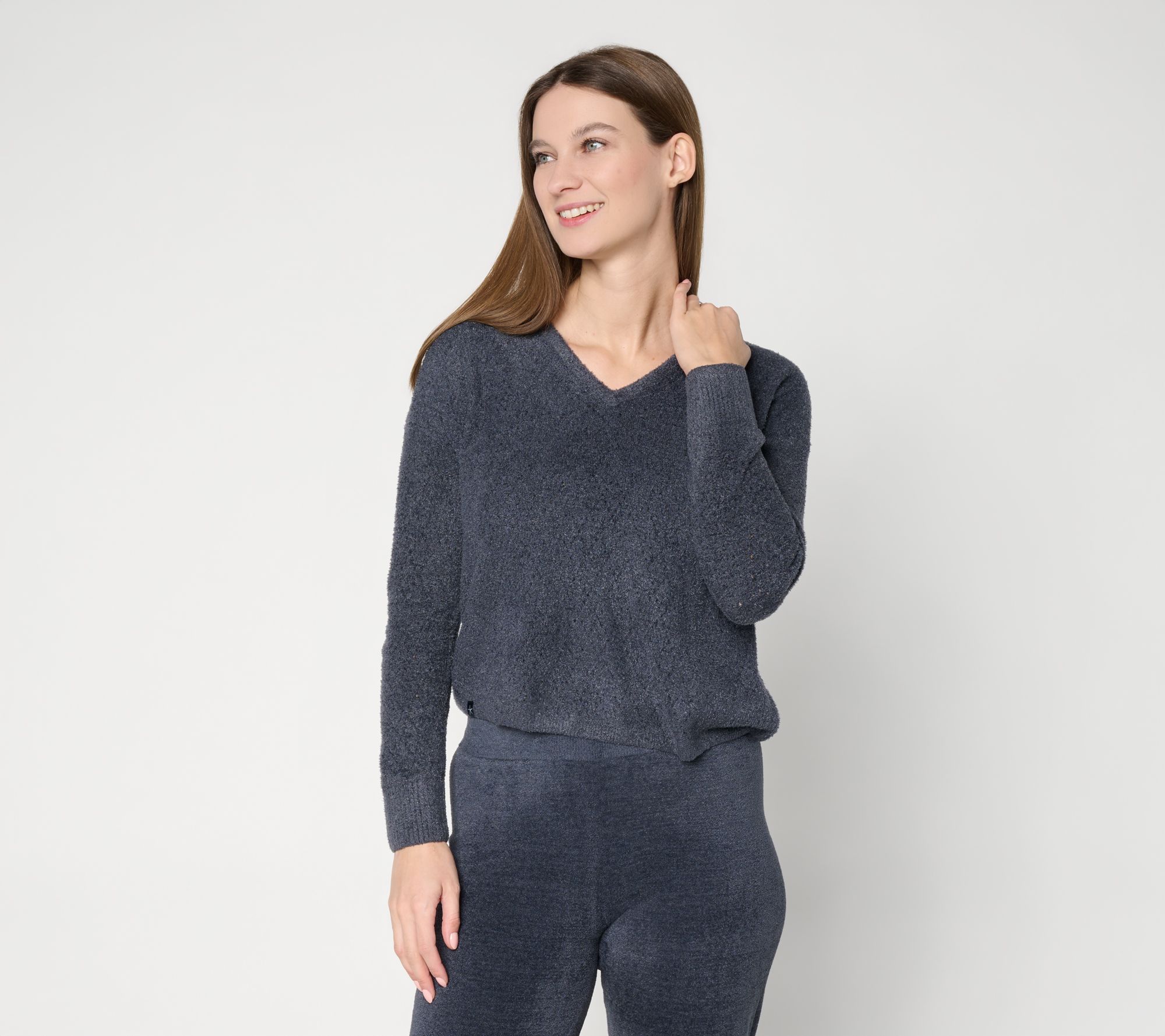 "As Is" Barefoot Dreams CozyChic Lite DiamondPointell Pullover