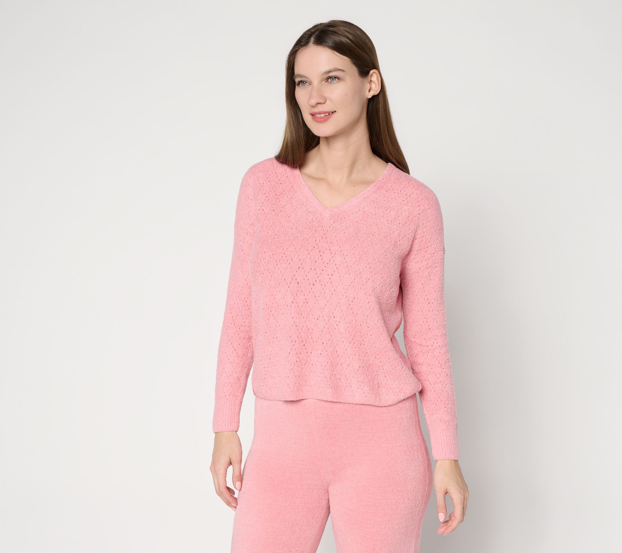 "As Is" Barefoot Dreams CozyChic Lite DiamondPointell Pullover