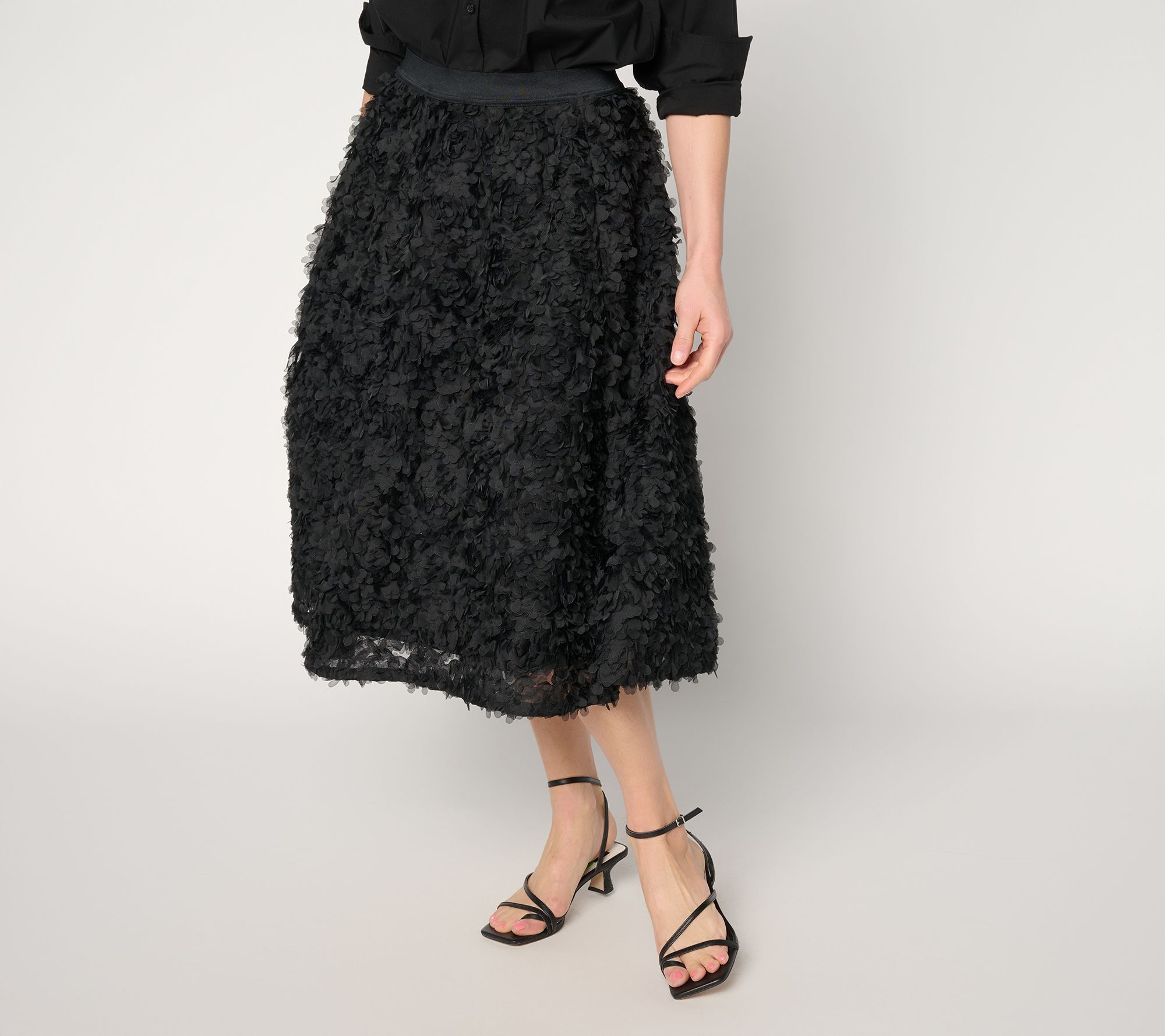 "As Is" Mally Roncal Petite Rosebud Show Stopper Midi Skirt