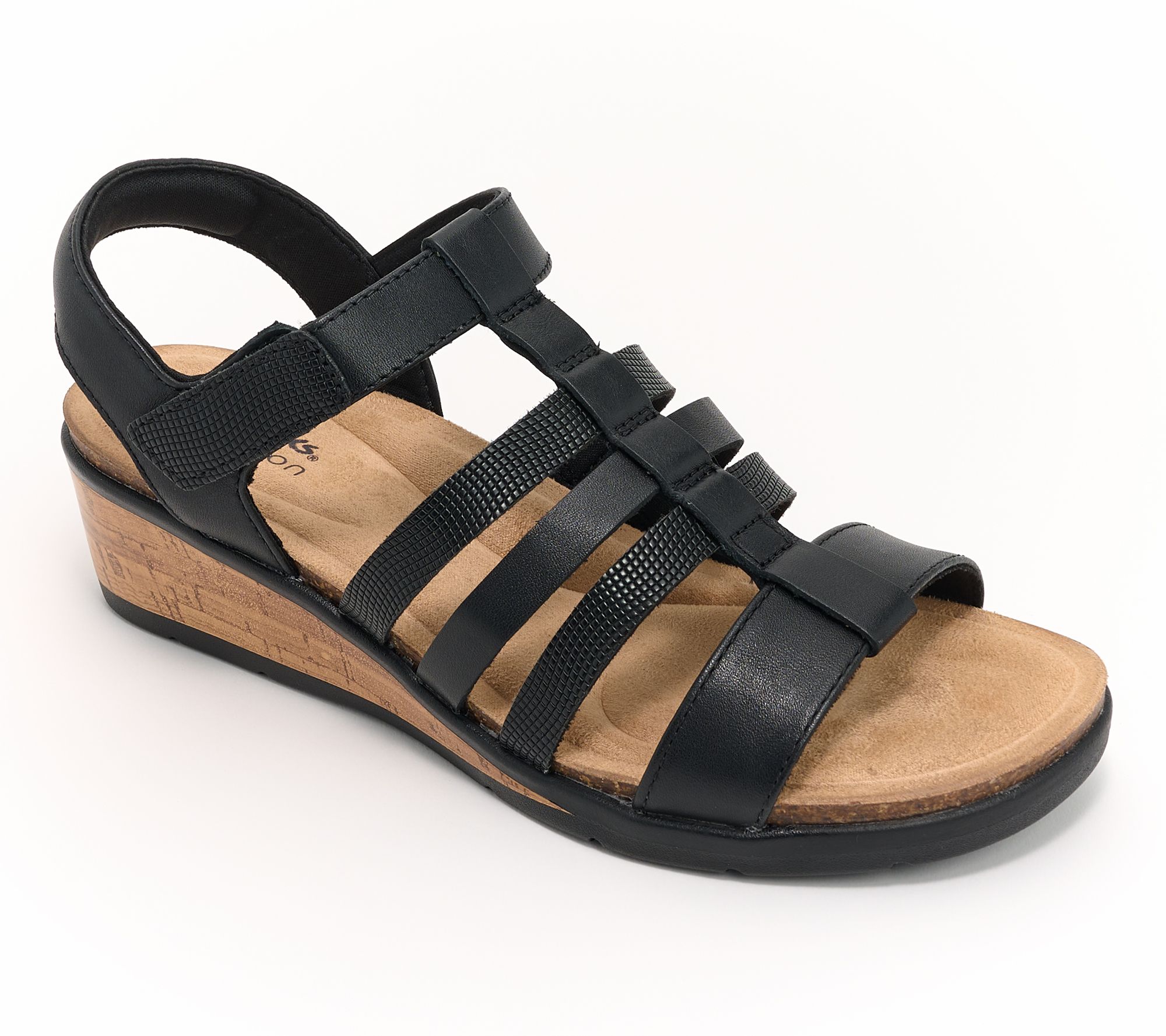 "As Is" Clarks Collection Leather Wedges- Kacha Step