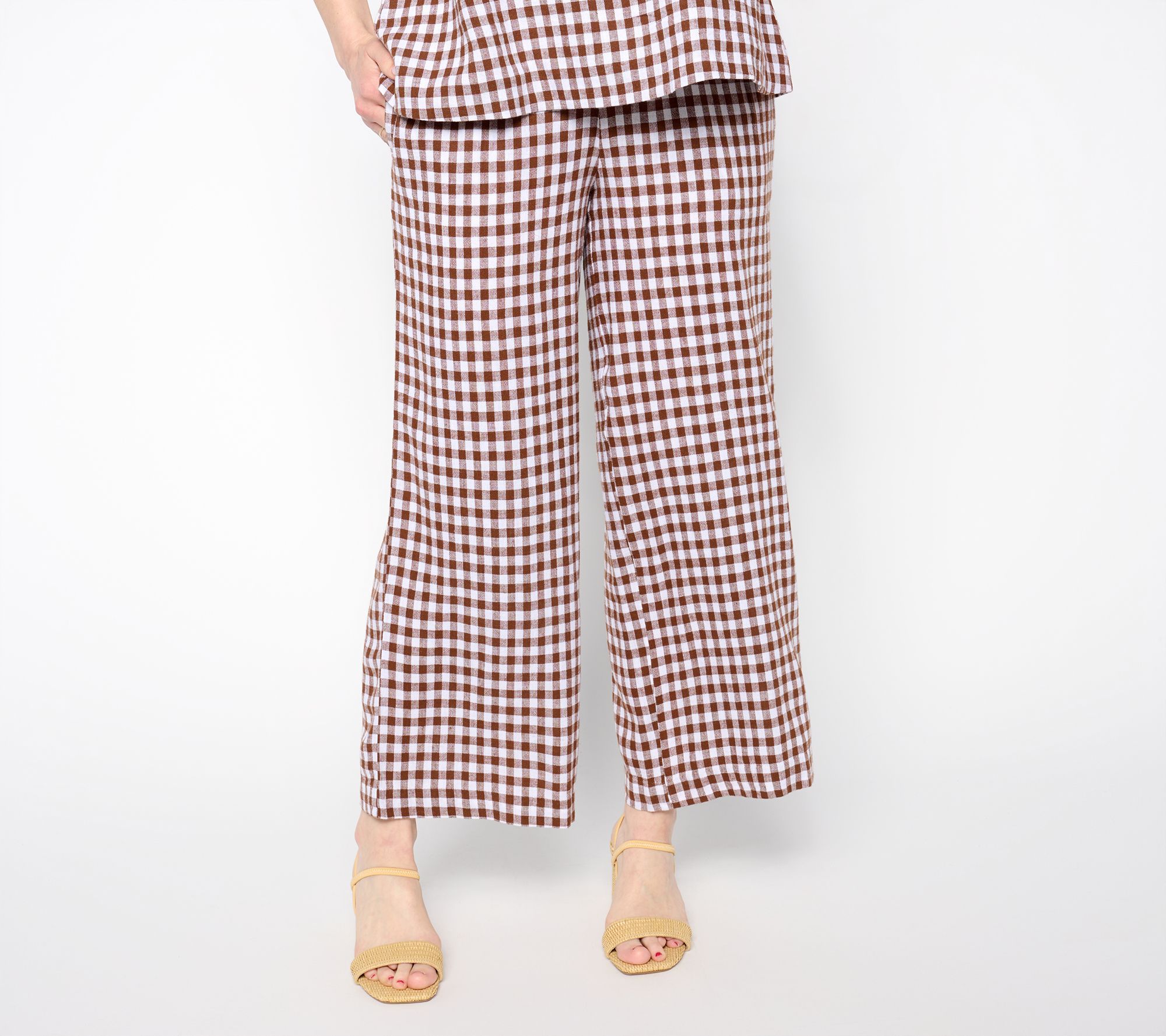 "As Is" Me by Jennie Garth Petite Pull-On Line Blend Ankle Pants