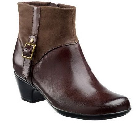 Clarks Bendables Ingalls Dover Leather Ankle Boots - Page 1 — QVC.com