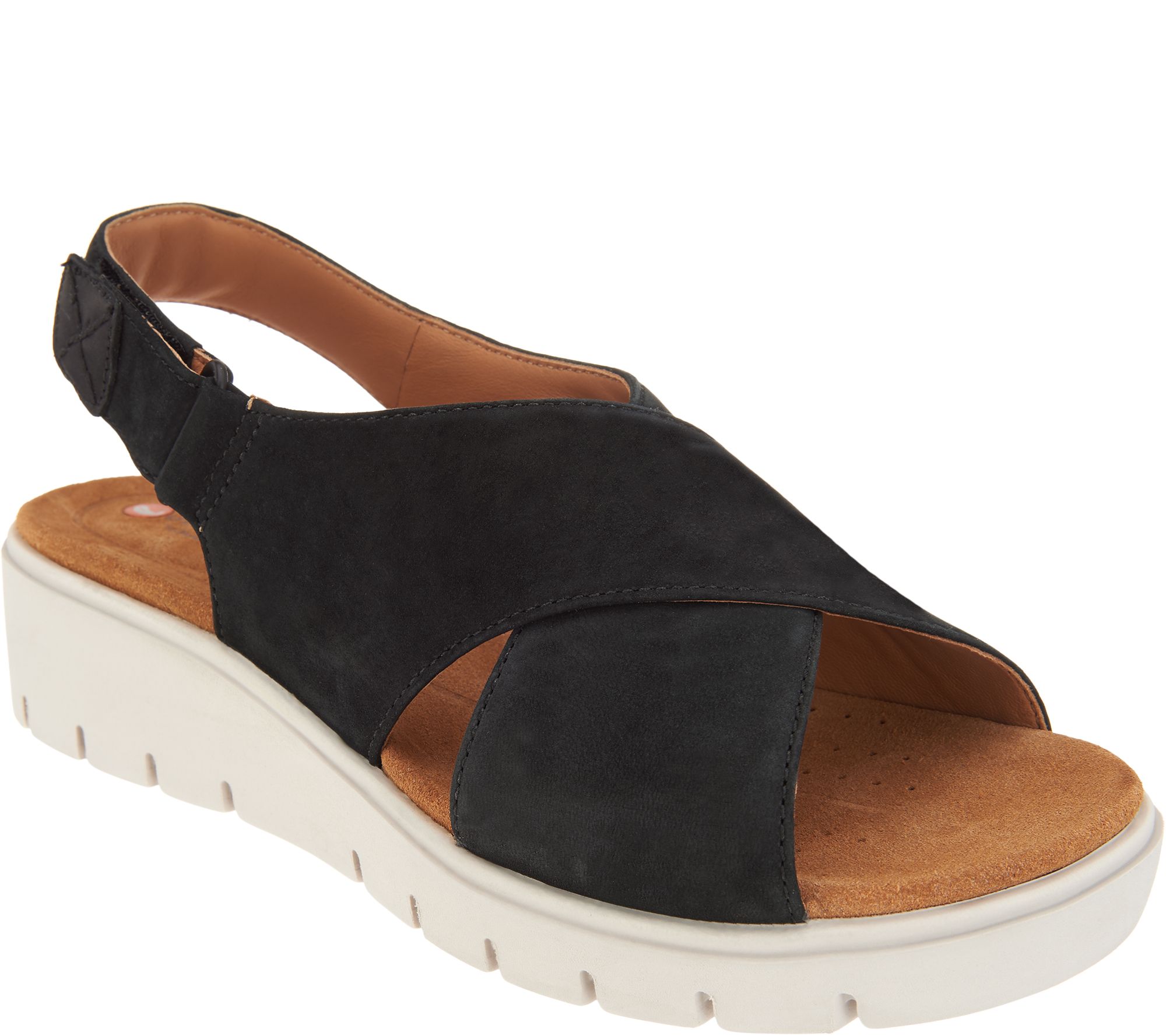 clarks silver mine leather wedge sandals