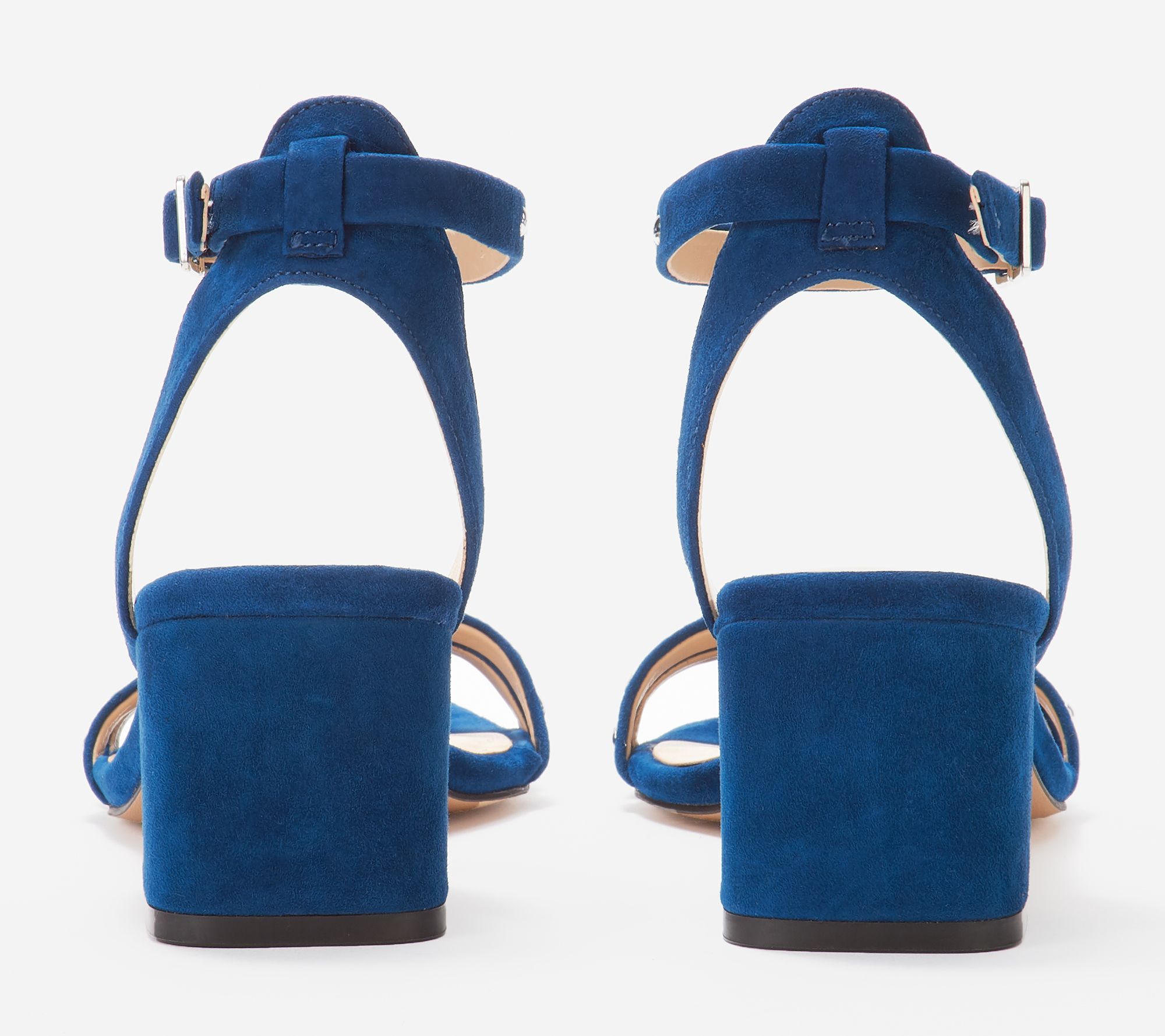 Sole Society Suede Ankle Strap Sandals with Studs- Hezzter - QVC.com