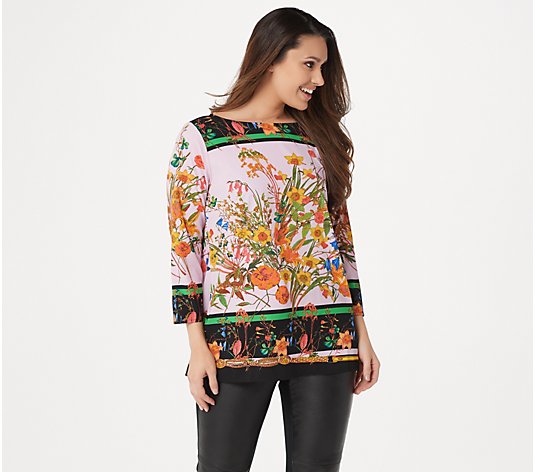 Linea by Louis Dell'Olio Floral Printed Woven Top