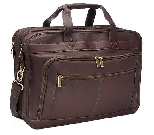 Le Donne Leather Oversized Laptop Briefcase