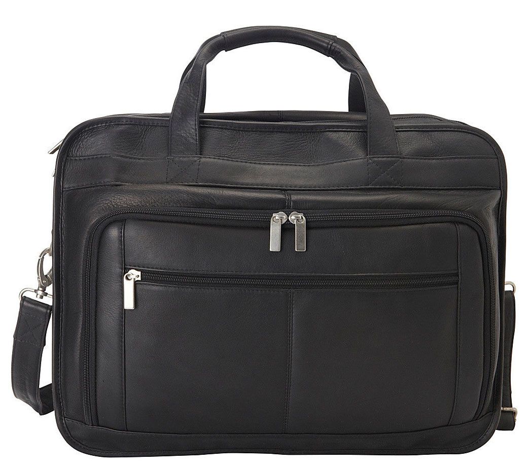 Le Donne Leather Oversized Laptop Briefcase - QVC.com