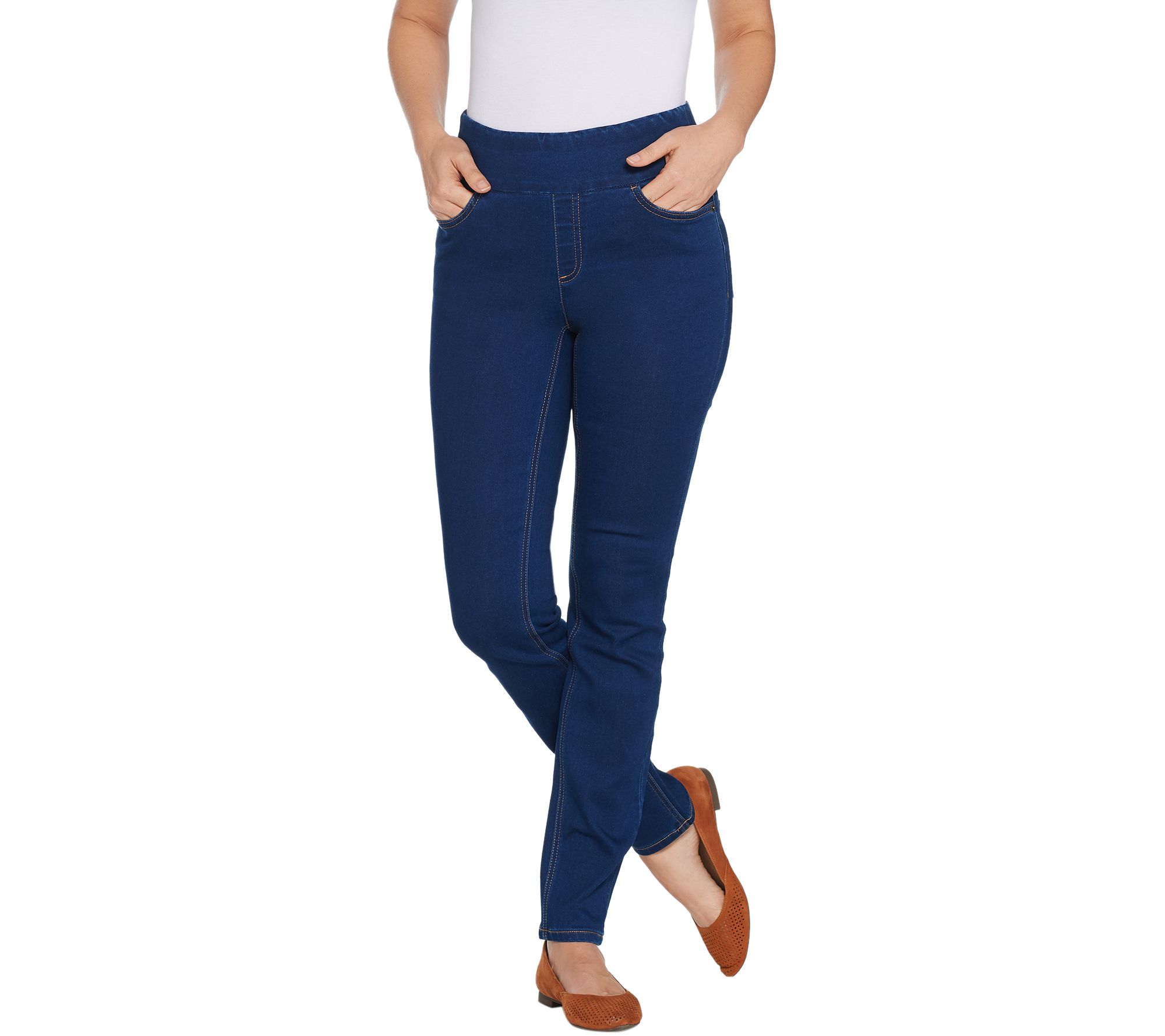qvc jeans elastic waist