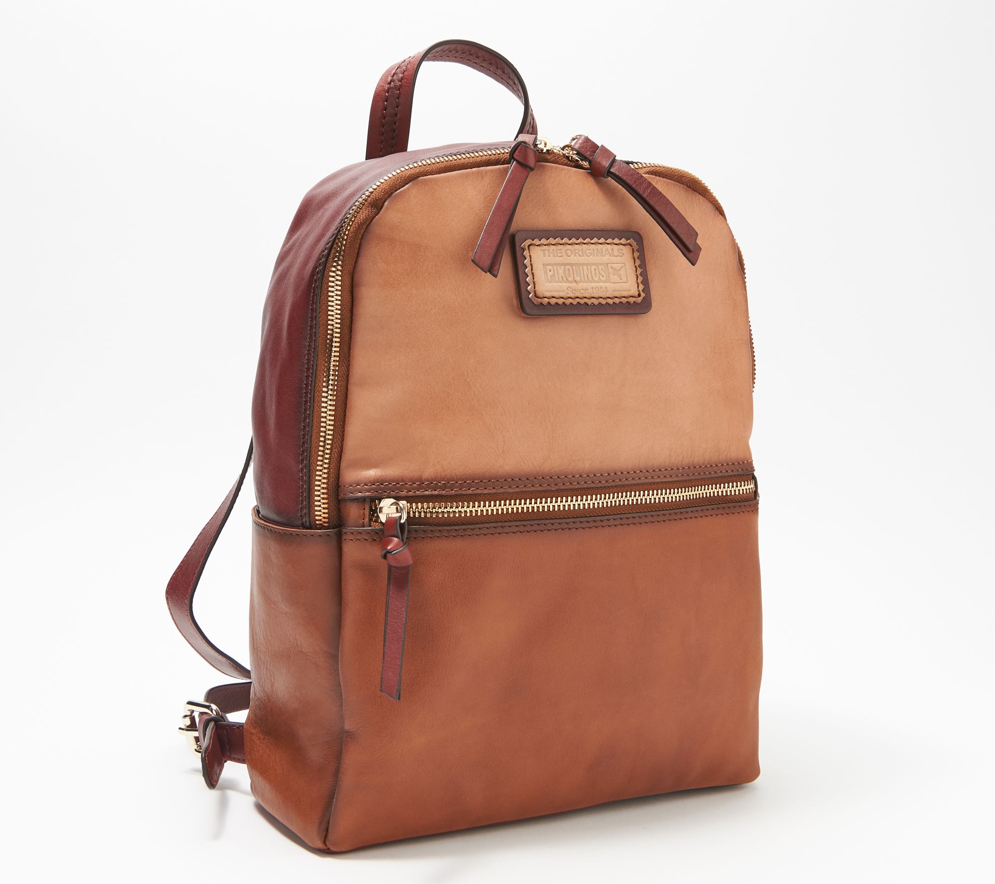 Pikolinos Leather Zip-Top Backpack - QVC.com