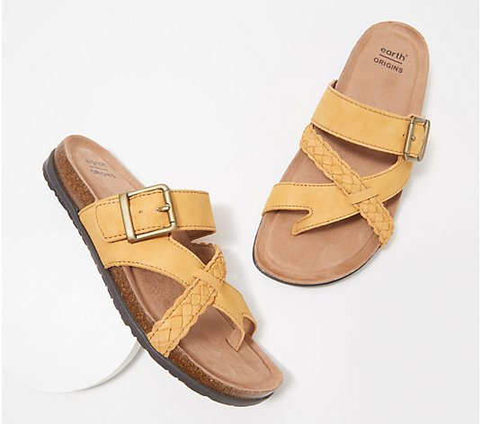 Earth Origins Leather Thong Sandals - Orono Foster