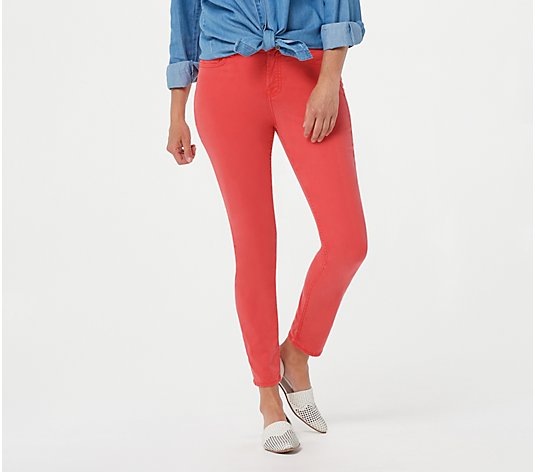 Jen7 for 7 for All Mankind Sateen Ankle Skinny Jeans - Peony