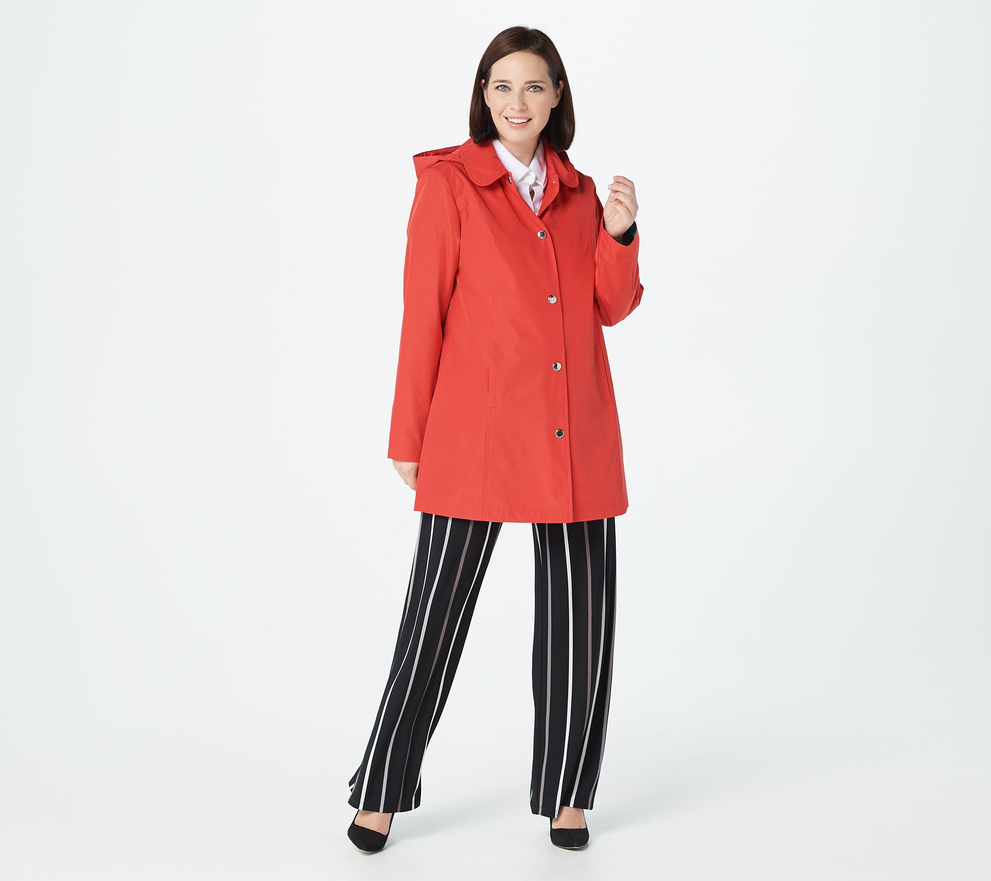 susan graver packable raincoat