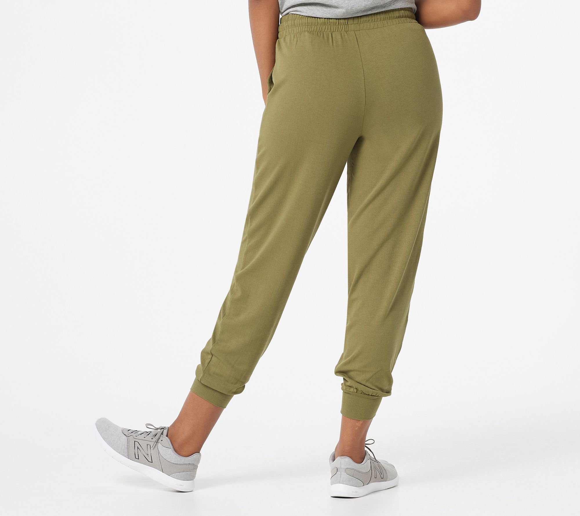 AnyBody Textured Knit Jersey Jogger with Tie Waistband