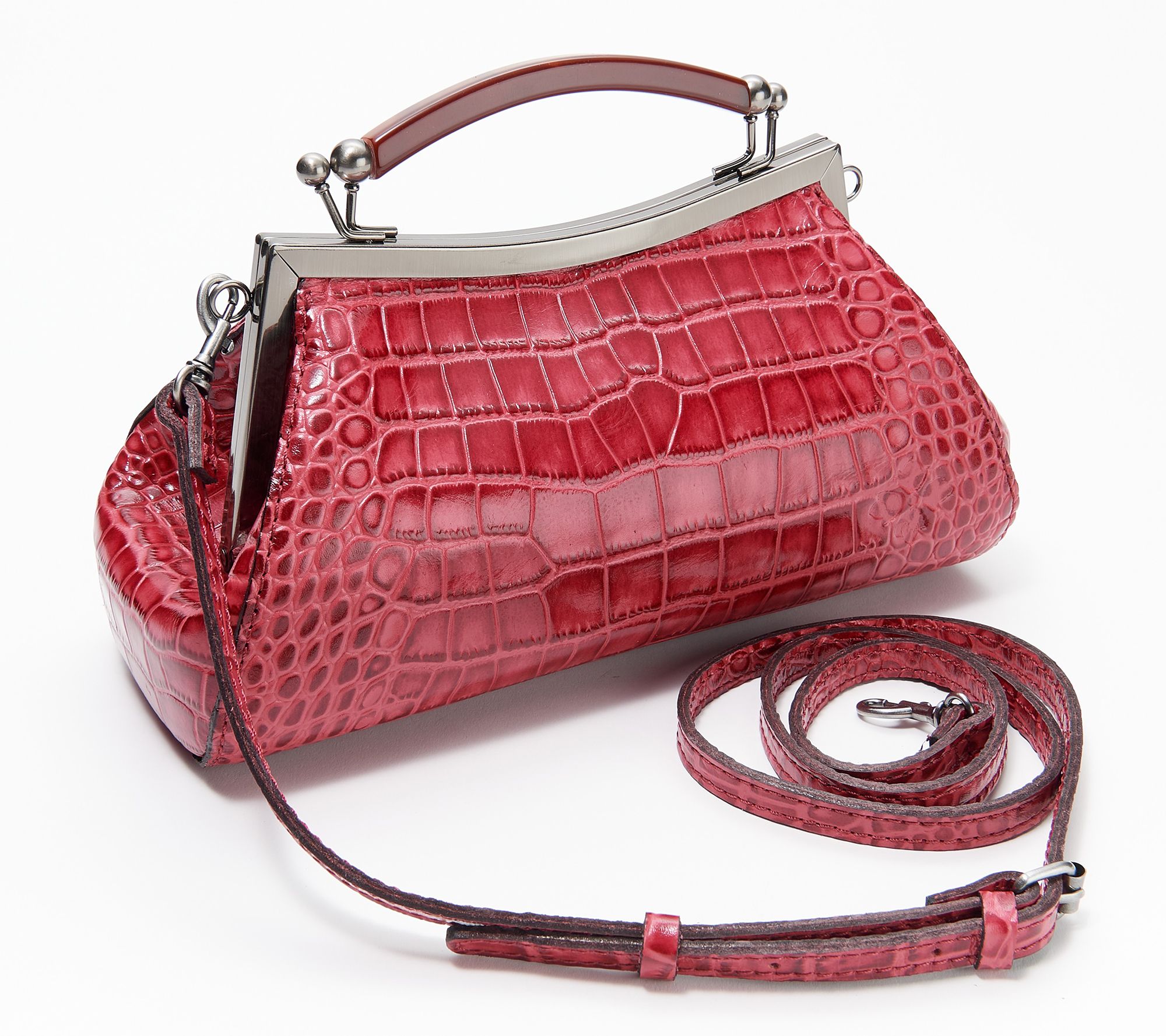 Patricia Nash Harper Leather Shoulder Bag with Crossbody Strap - 20328746