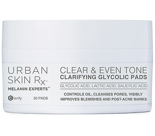 Urban Skin Rx Clear and Even Tone Clarifying Gl ycolic Pads