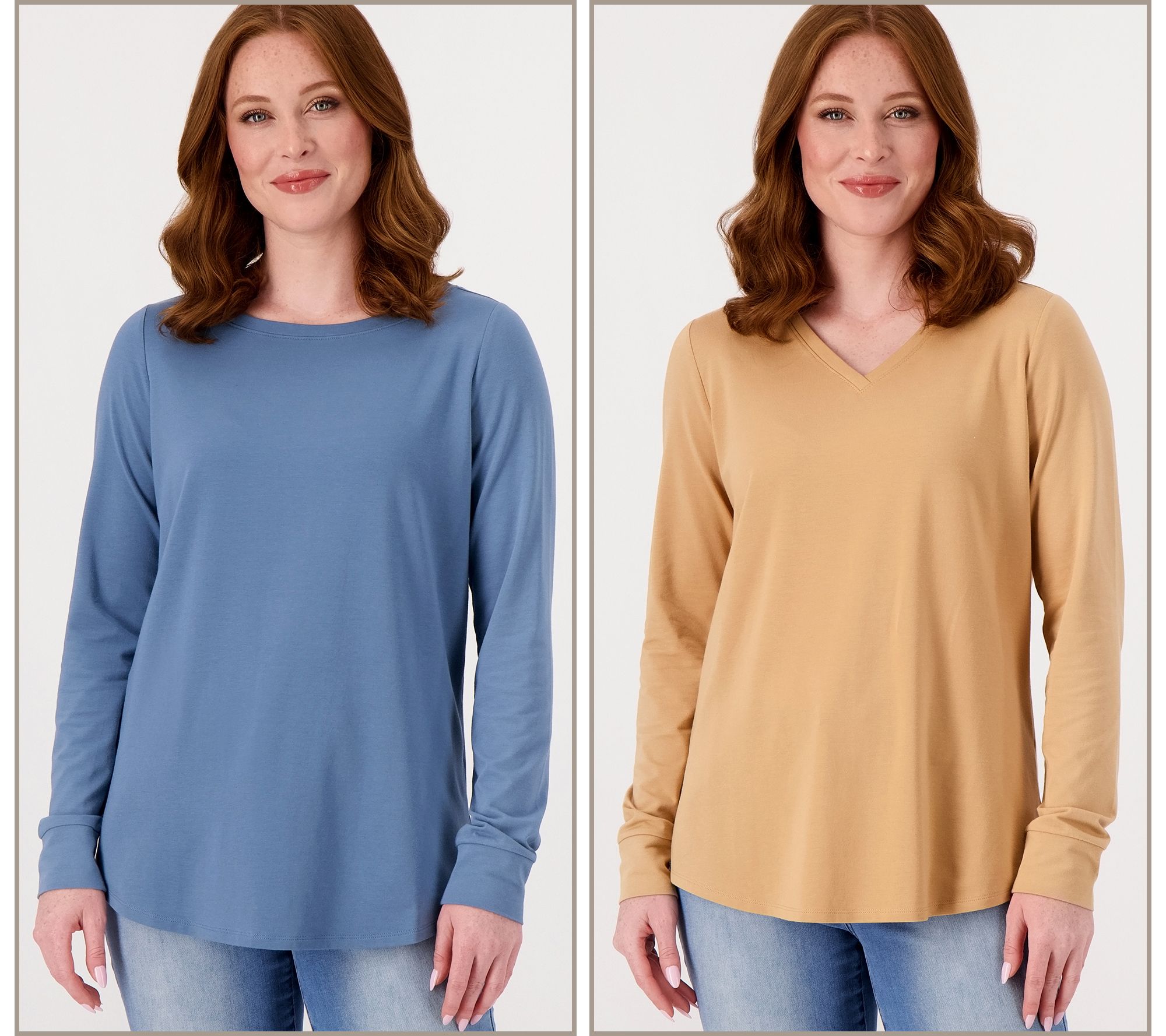 Belle by Kim Gravel TripleLuxe Knit Set of 2 Tops