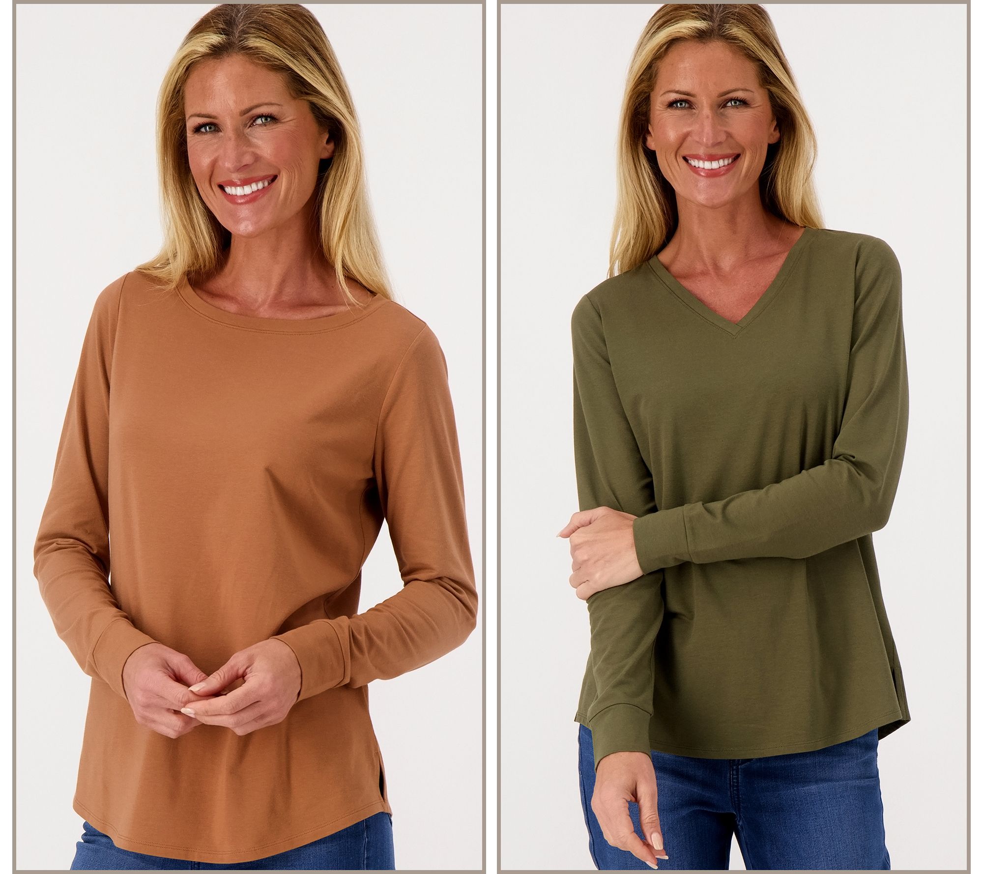 Belle by Kim Gravel TripleLuxe Knit Set of 2 Tops