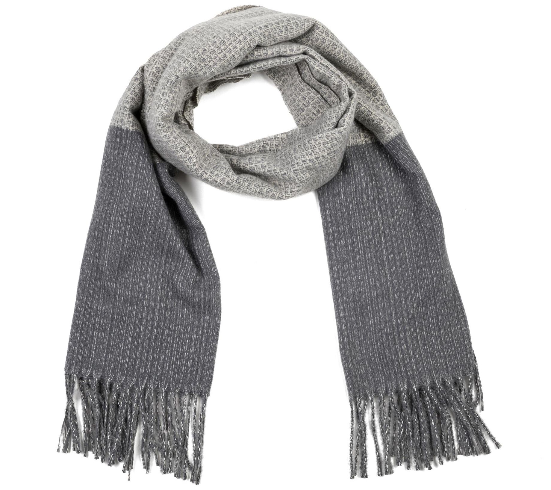 eUty by Glitzhome Brushed Industrial Chic Scarfwith Fringe - QVC.com