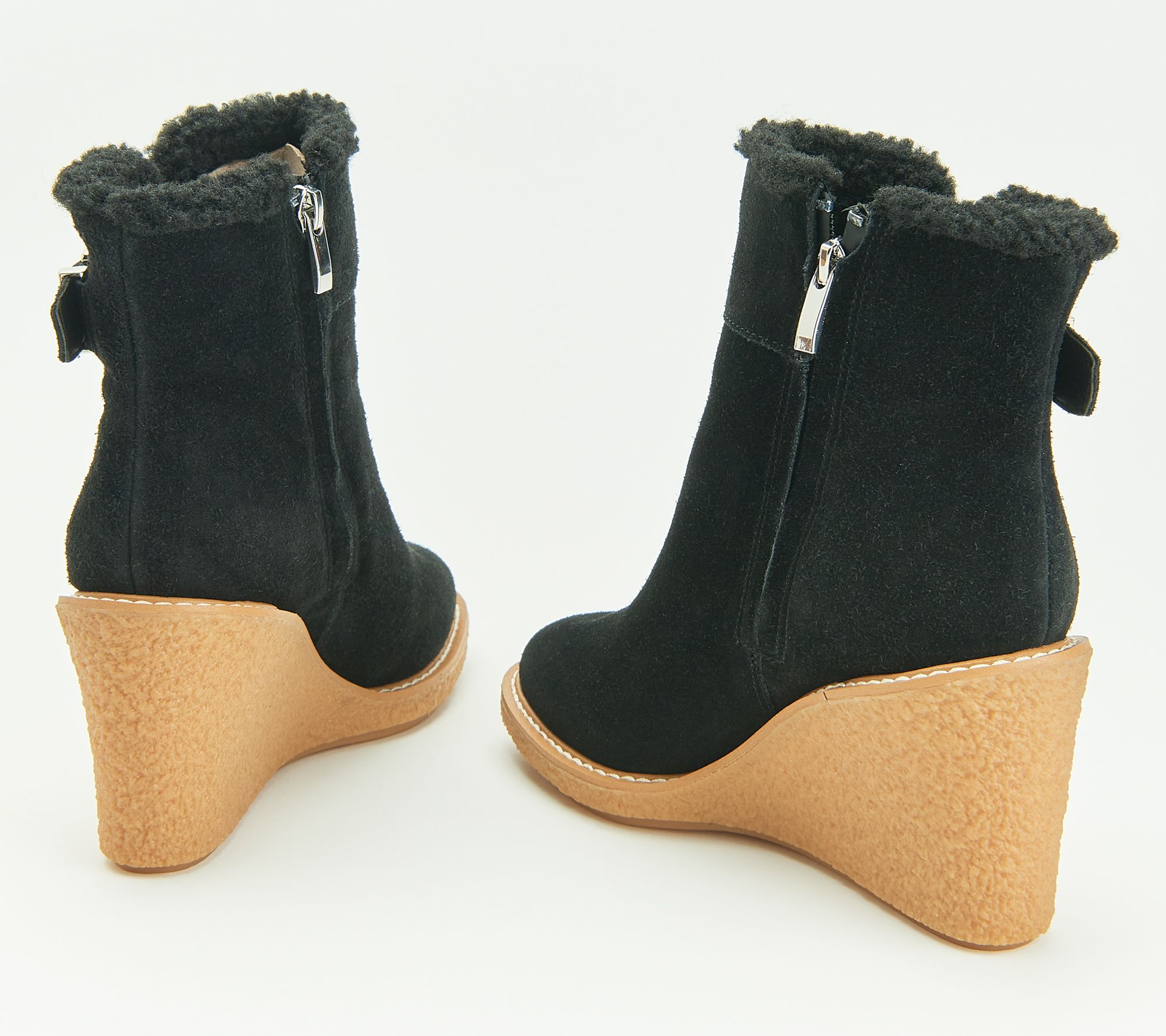 franco sarto suede wedge booties