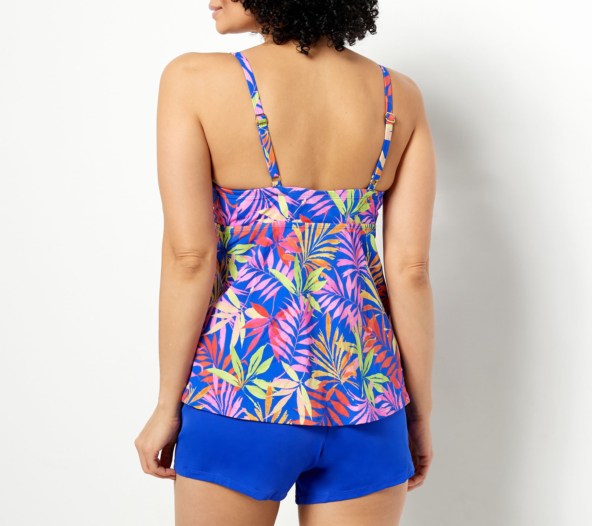 "As Is" Kim Gravel x Swimsuits For All Tie Front Top & Short Set