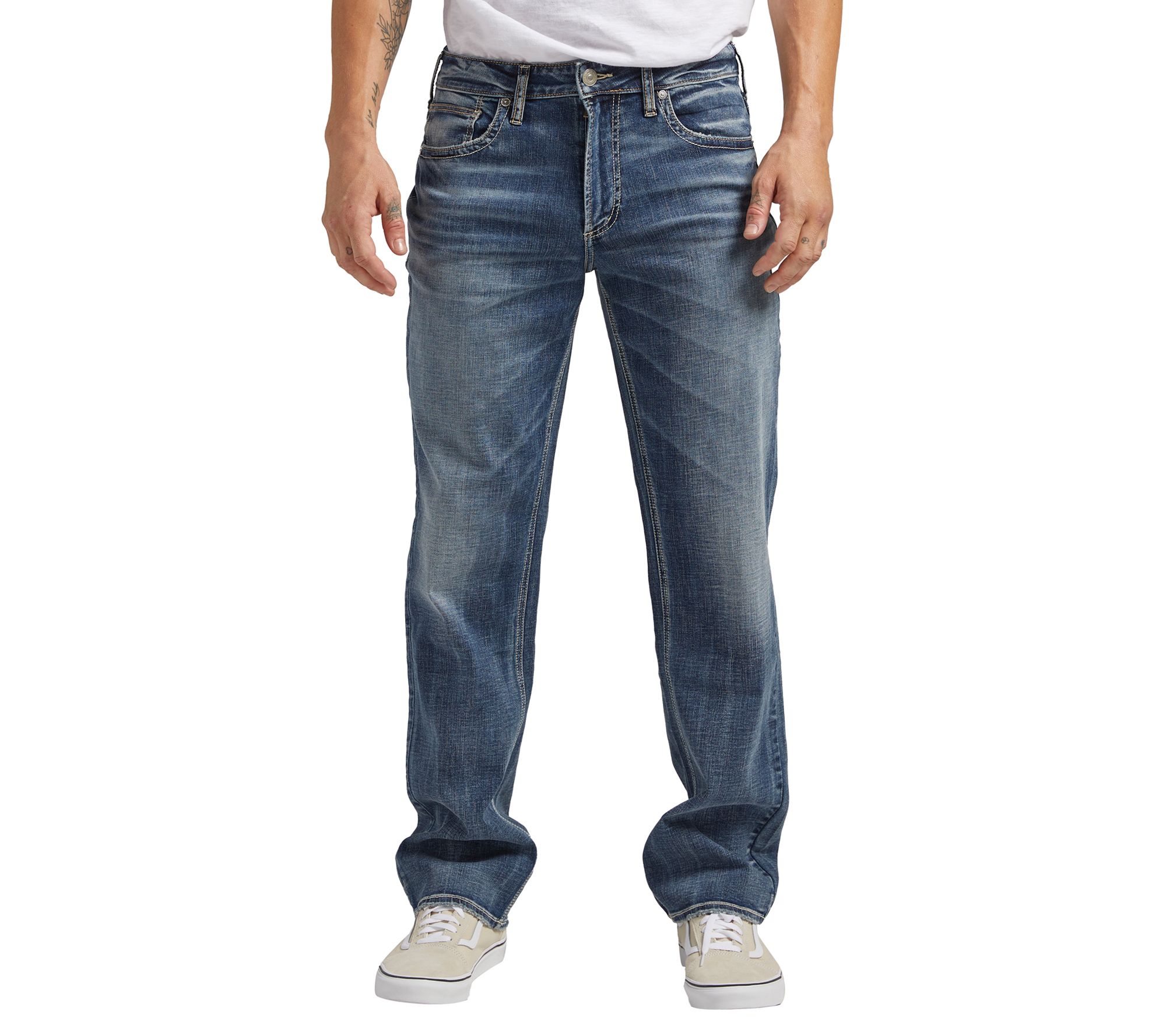 Silver Jeans Co. Men's Grayson Classic Straight Jeans-SDK312 - QVC.com