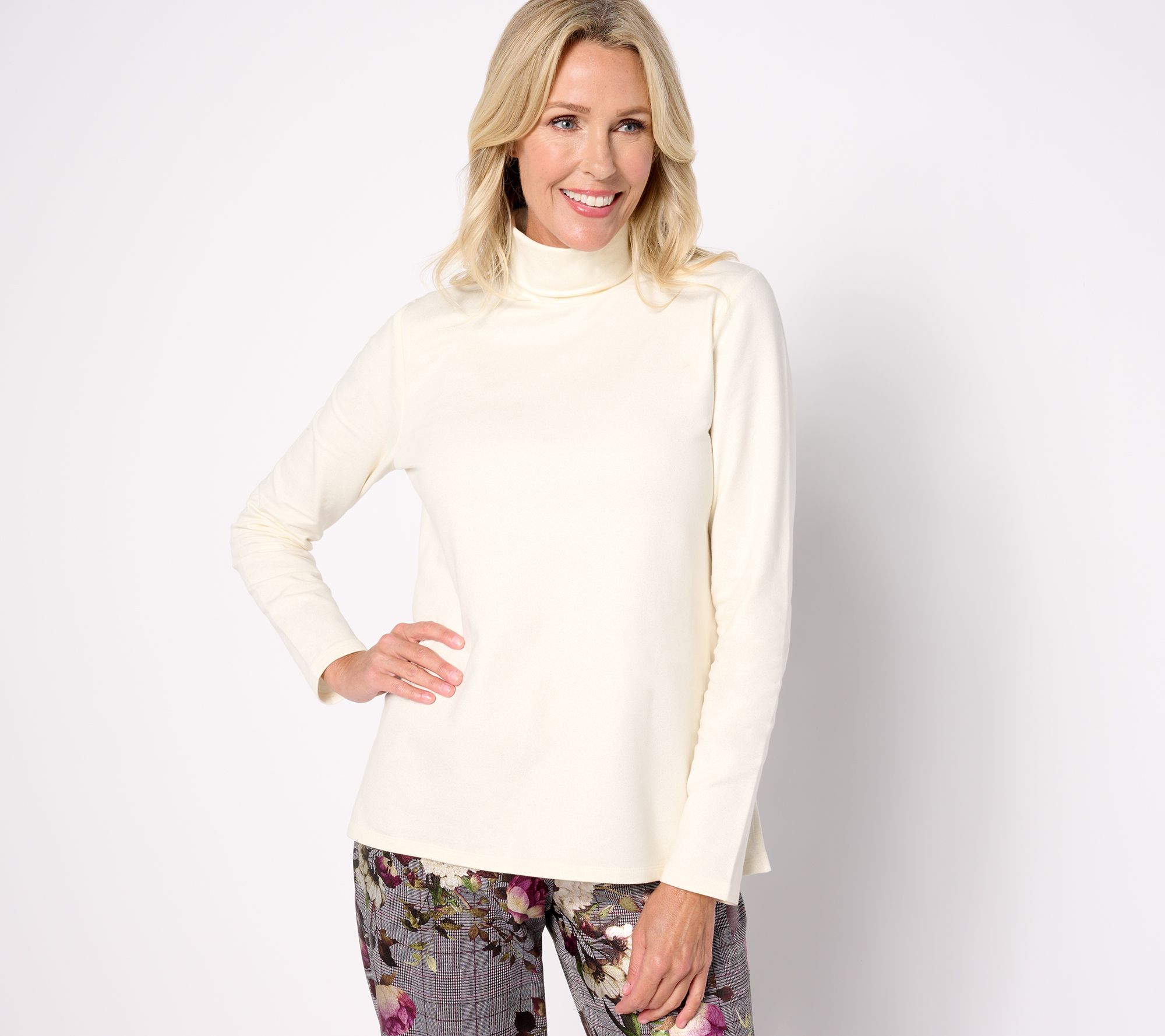 Isaac Mizrahi Live! Sparkle Knit Long Sleeve Turtleneck