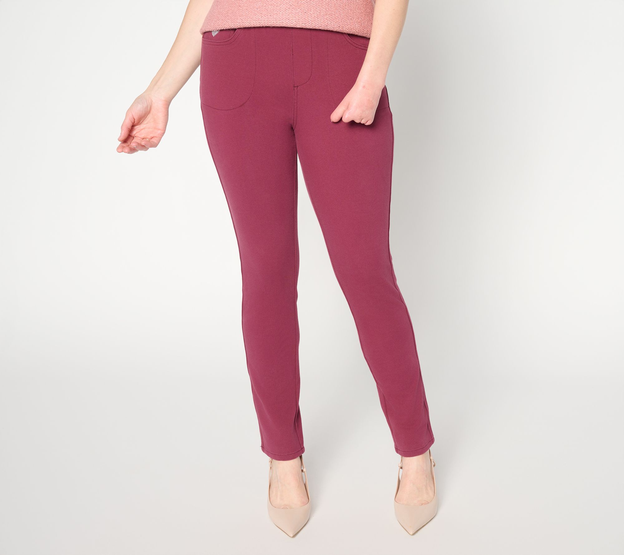 Quacker Factory Short DreamJeannes Pull-On Slim Leg Jeans