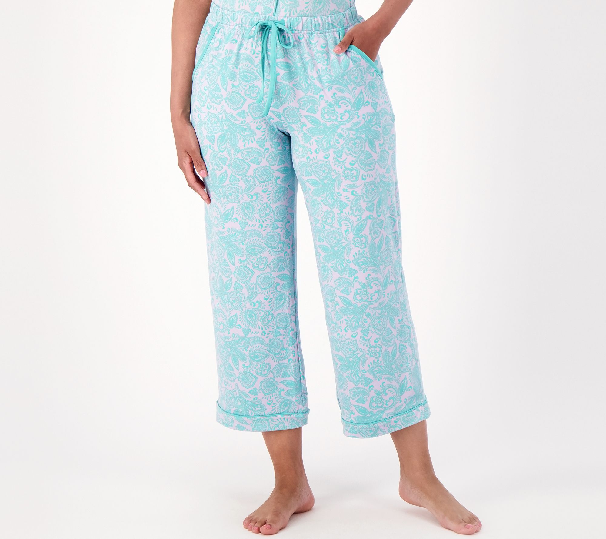 "As Is" MUK LUKS Cloud Knit Cropped Pants