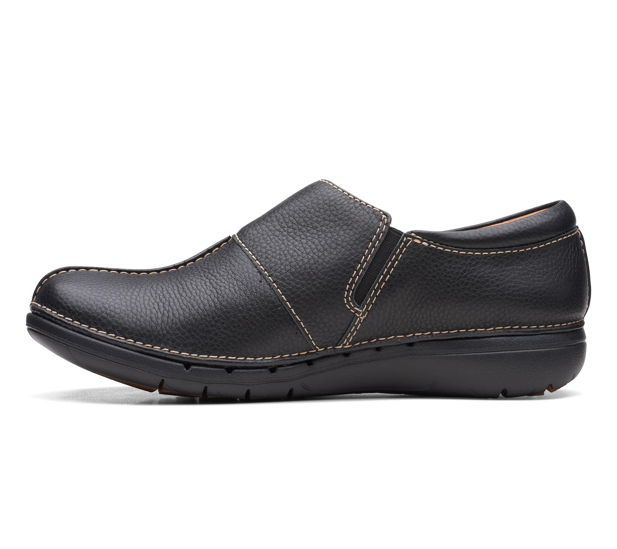 Clarks Unstructured Leather Slip-On Un Loop Ave - QVC.com