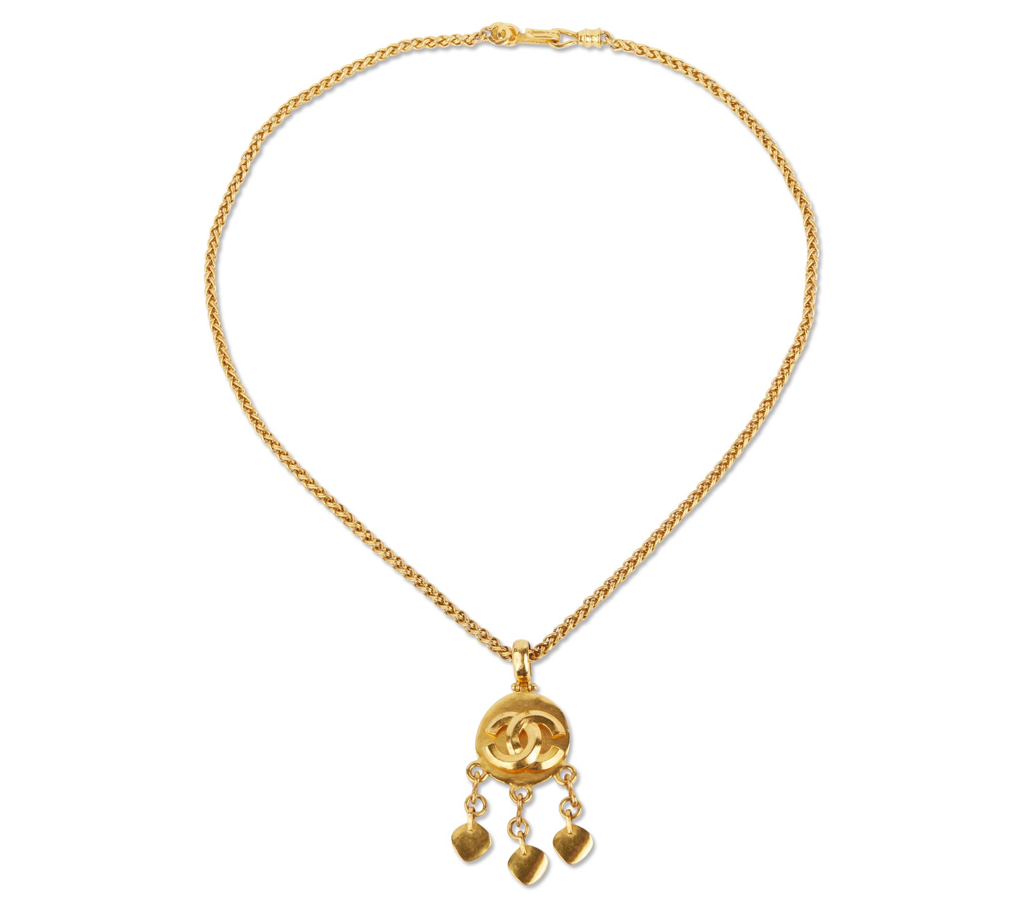Chanel 1996 Vintage Gold Lucky Charm Pendant Necklace · INTO