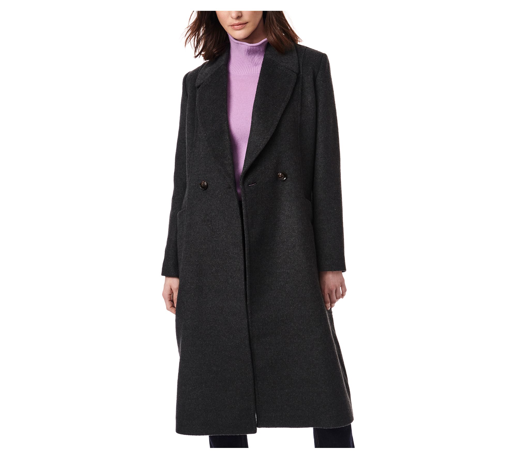 Tie waist wool on sale coat