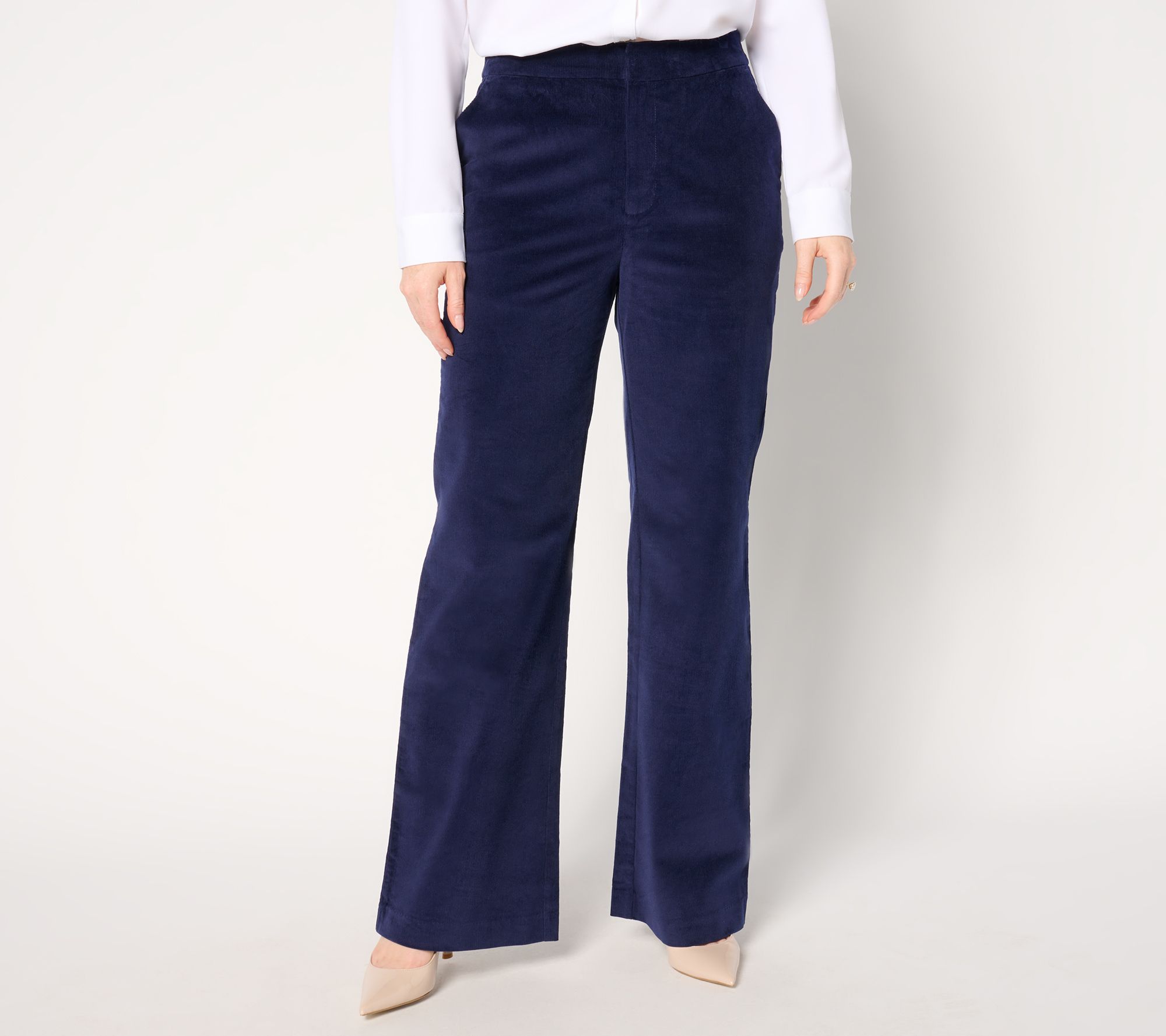 BEAUTIFUL by Lawrence Zarian Petite Wide Leg Corduroy Pant