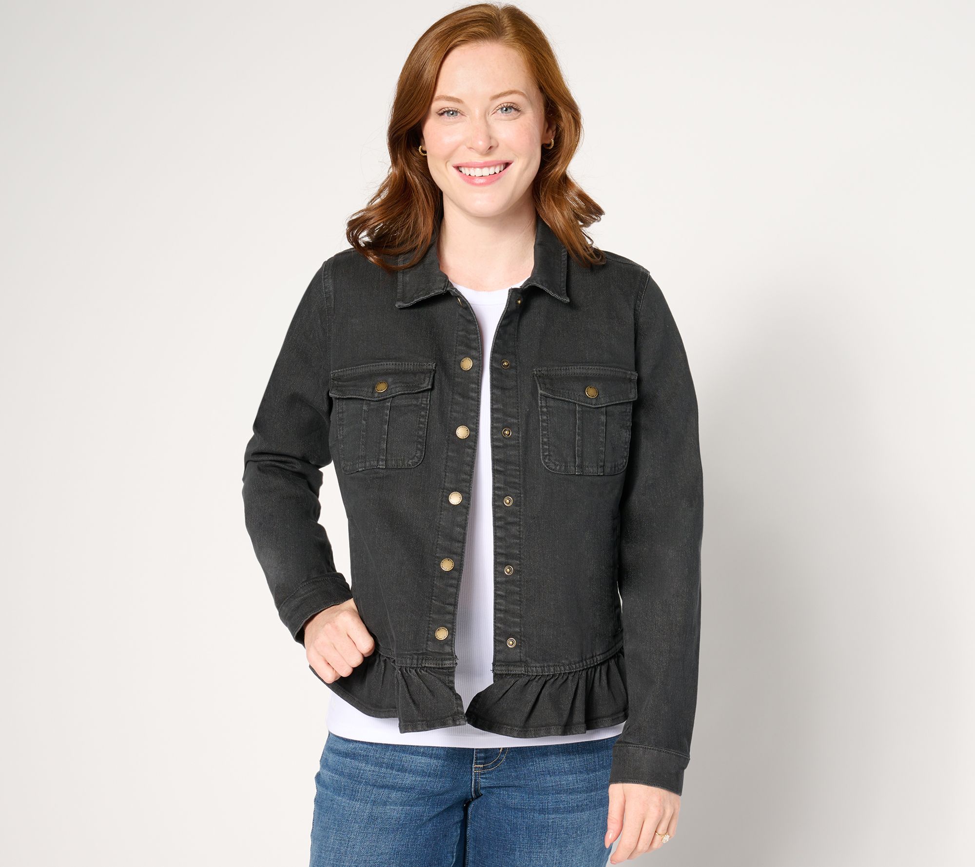 "As Is" Belle Boho by Kim Gravel Vintage Style Ruffle Hem Jacket