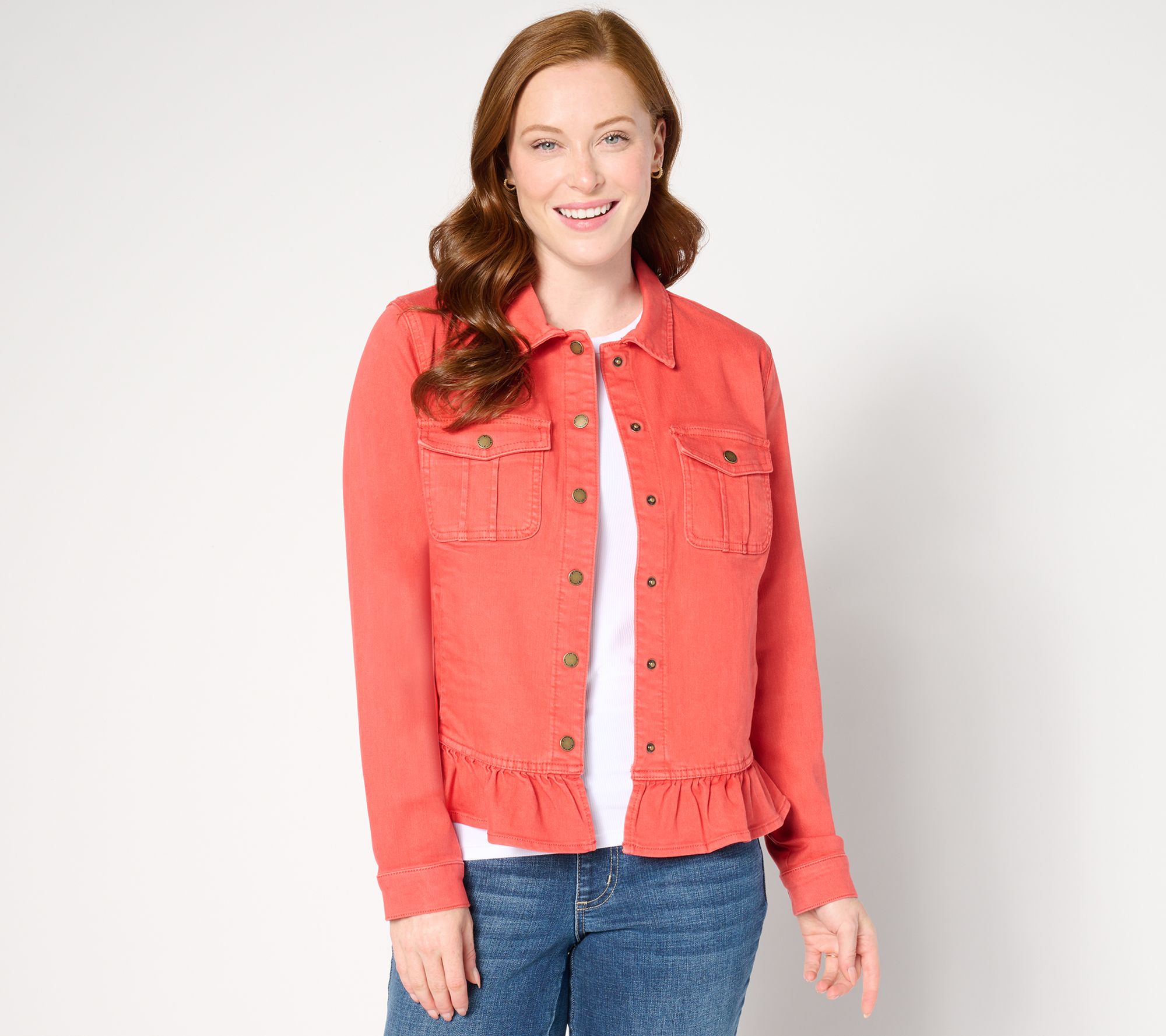 "As Is" Belle Boho by Kim Gravel Vintage Style Ruffle Hem Jacket
