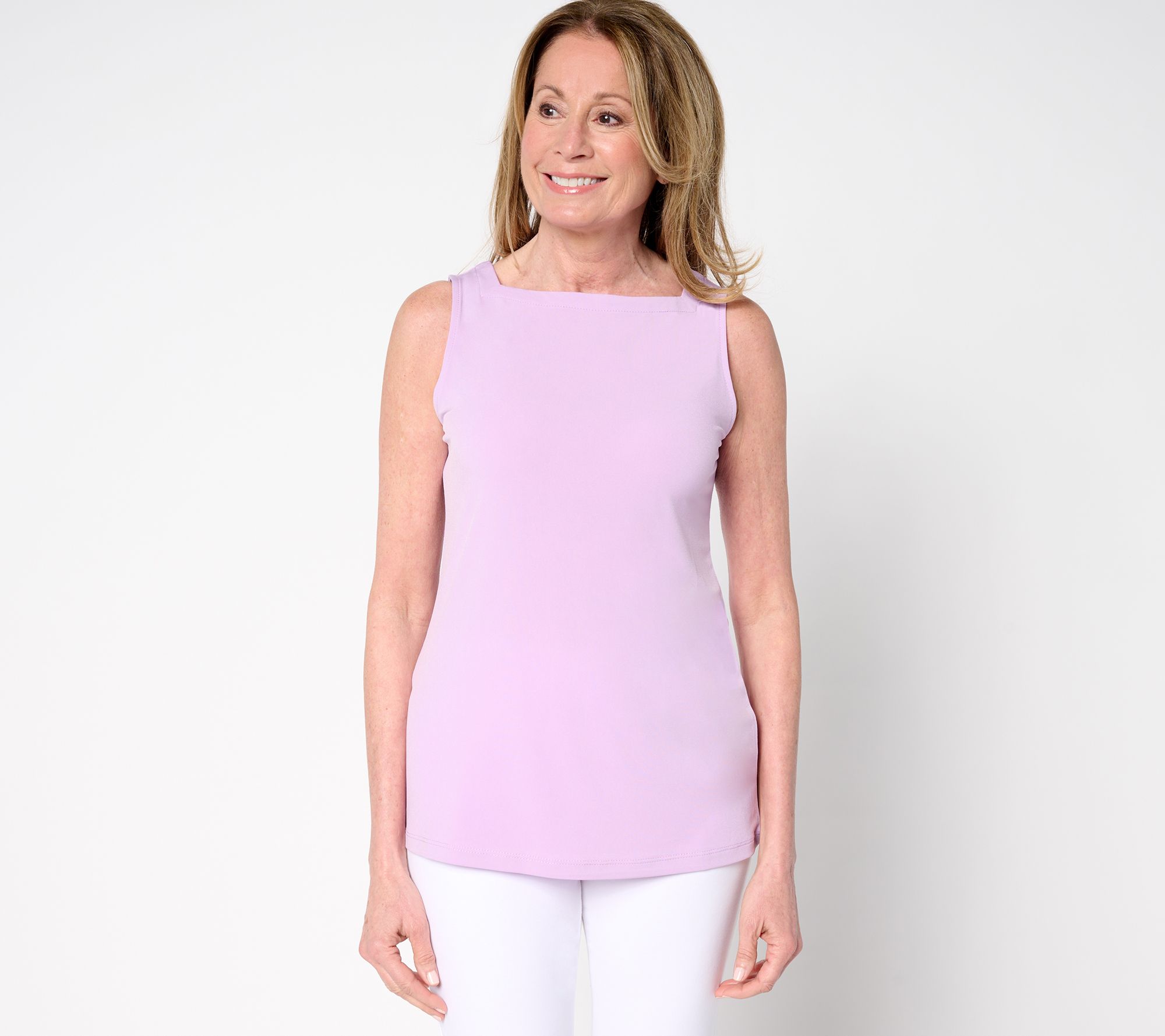 Susan Graver Modern Essentials Liquid Knit Sleeveless Top