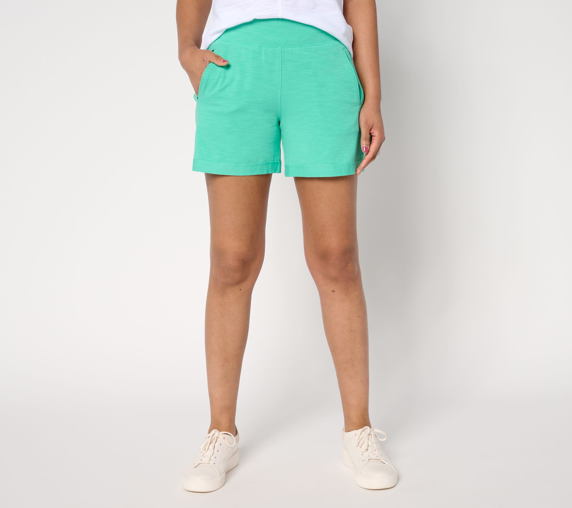  Belle by Kim Gravel Slub Knit 5" Shorts