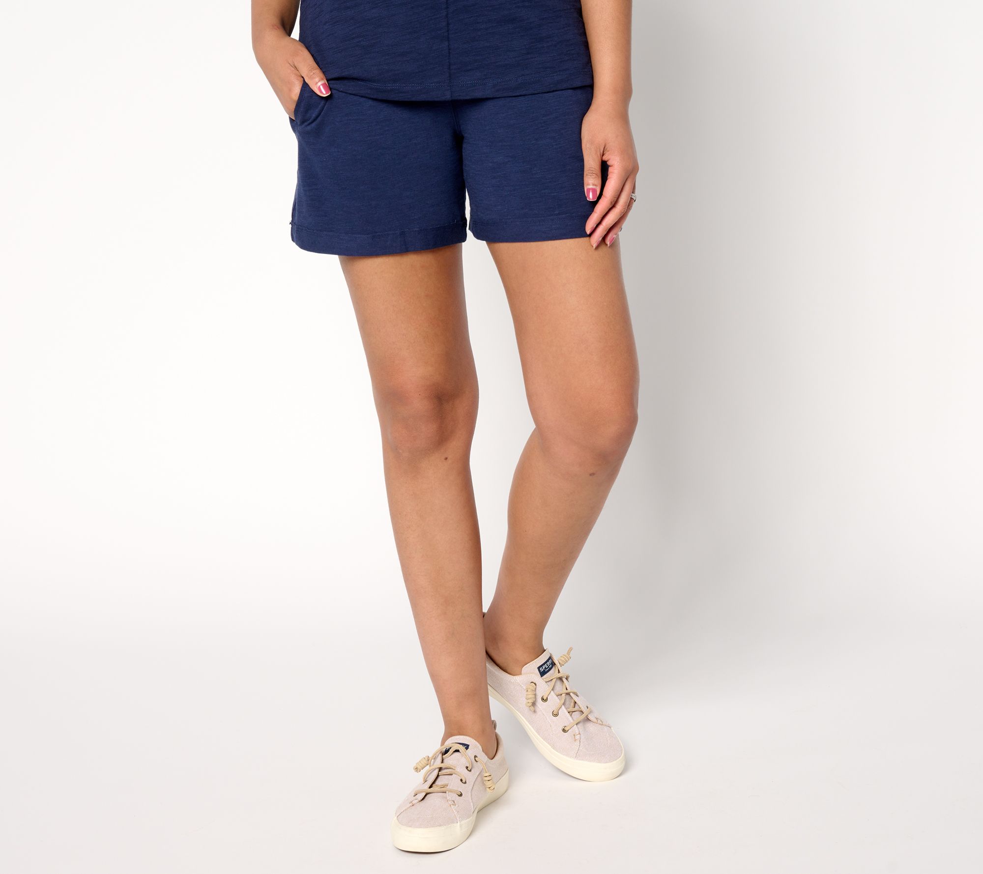 Belle by Kim Gravel Slub Knit 5" Shorts
