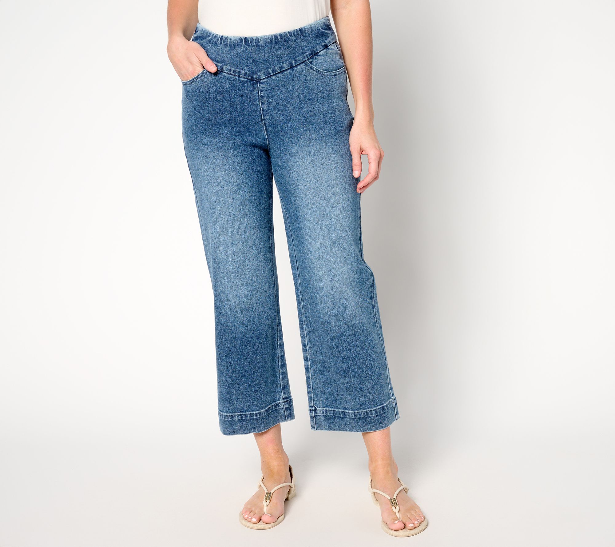 Brandis Dress Out Loud Tall De Novo Denim Wide Leg Crop