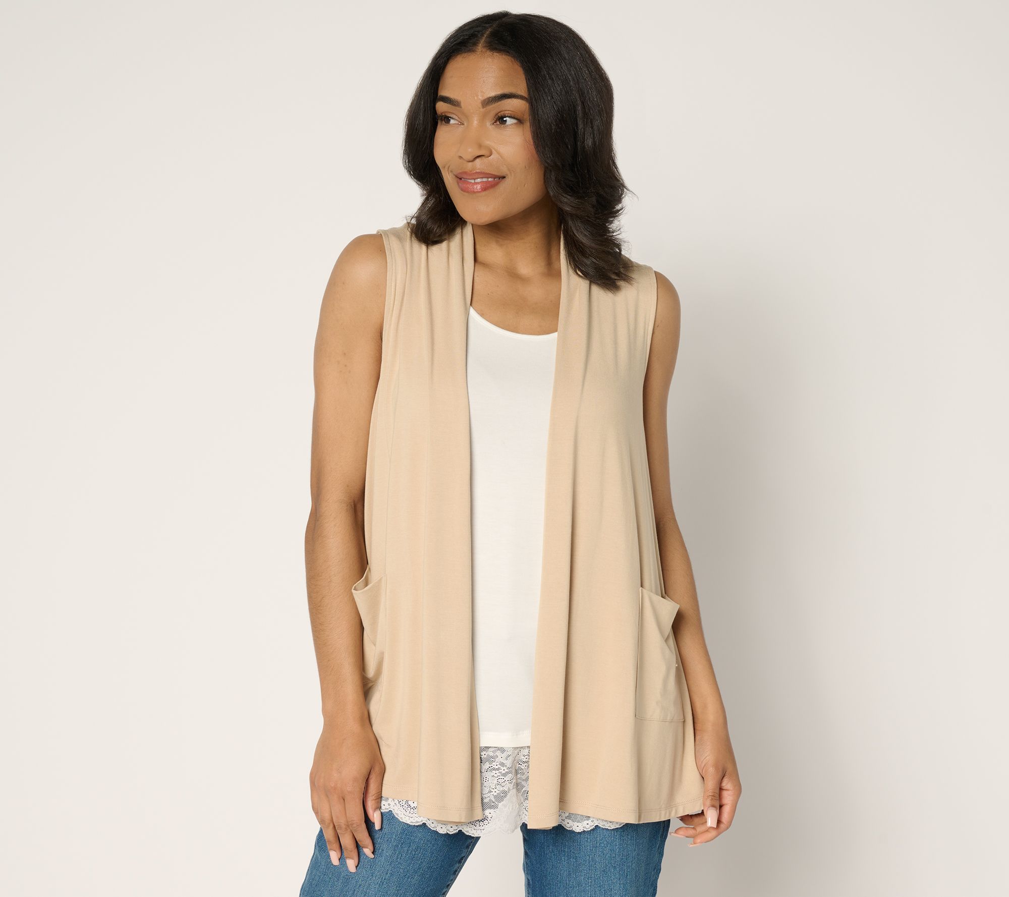 LOGO by Lori Goldstein Rayon 230 and Satin Vest