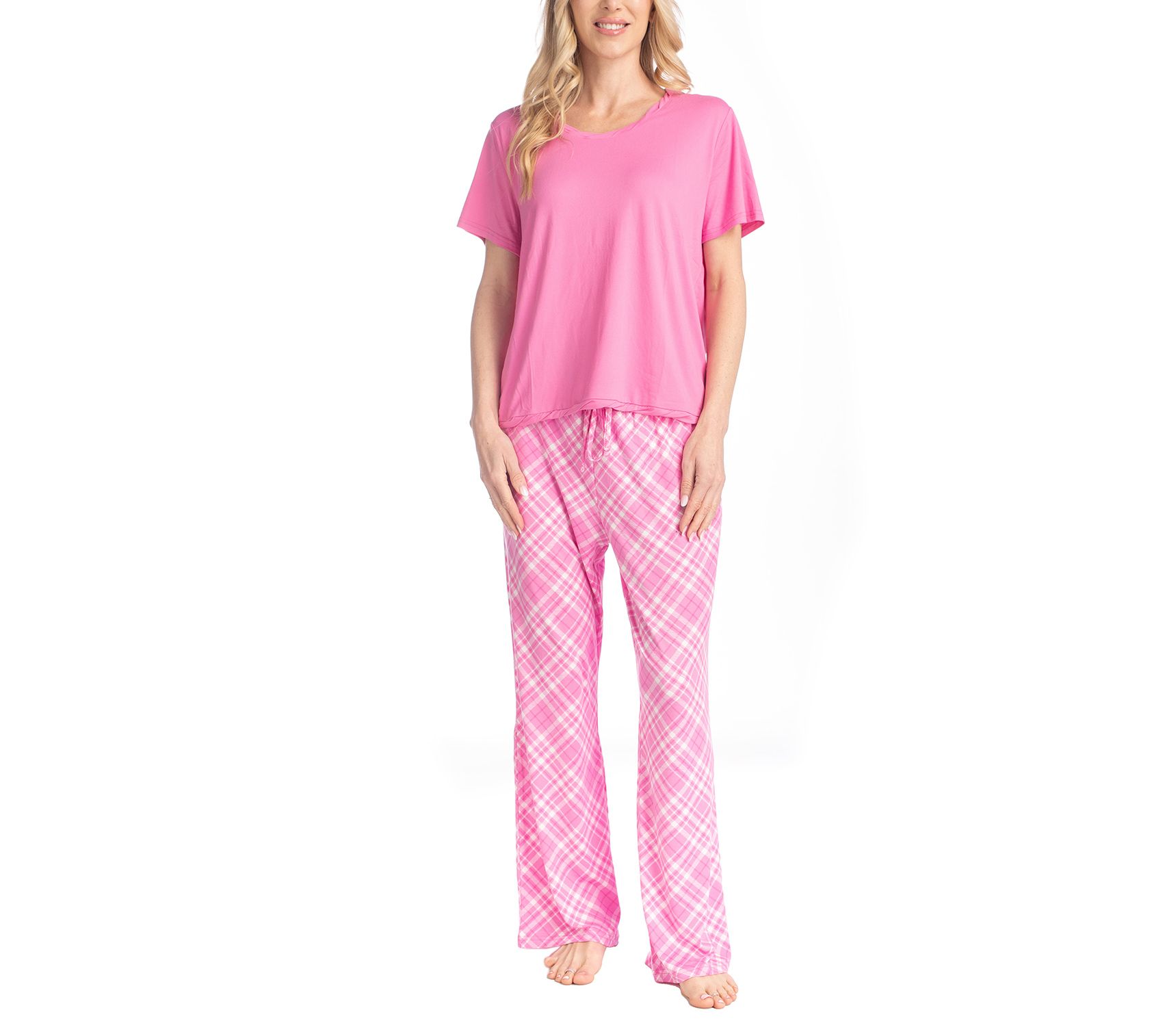 MUK LUKS Garden Party Cloud Knit Tee & 29" PantLounge Set