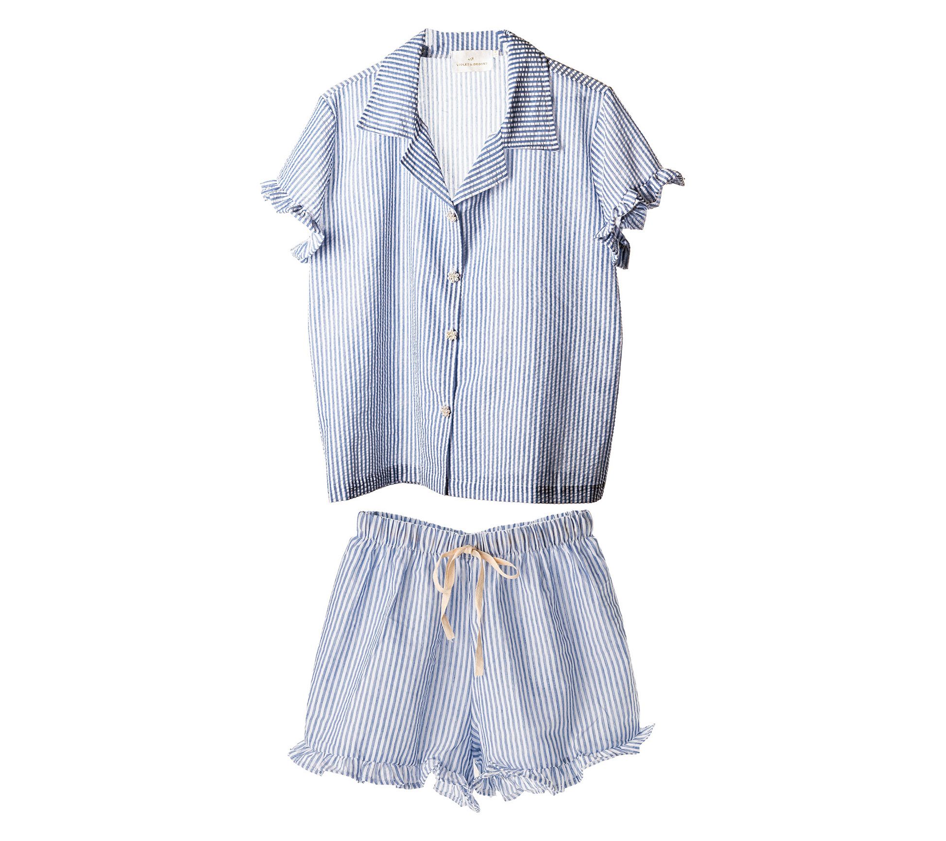 Violet & Brooks Skylar Short Sleeve & Shorts PJLounge Set