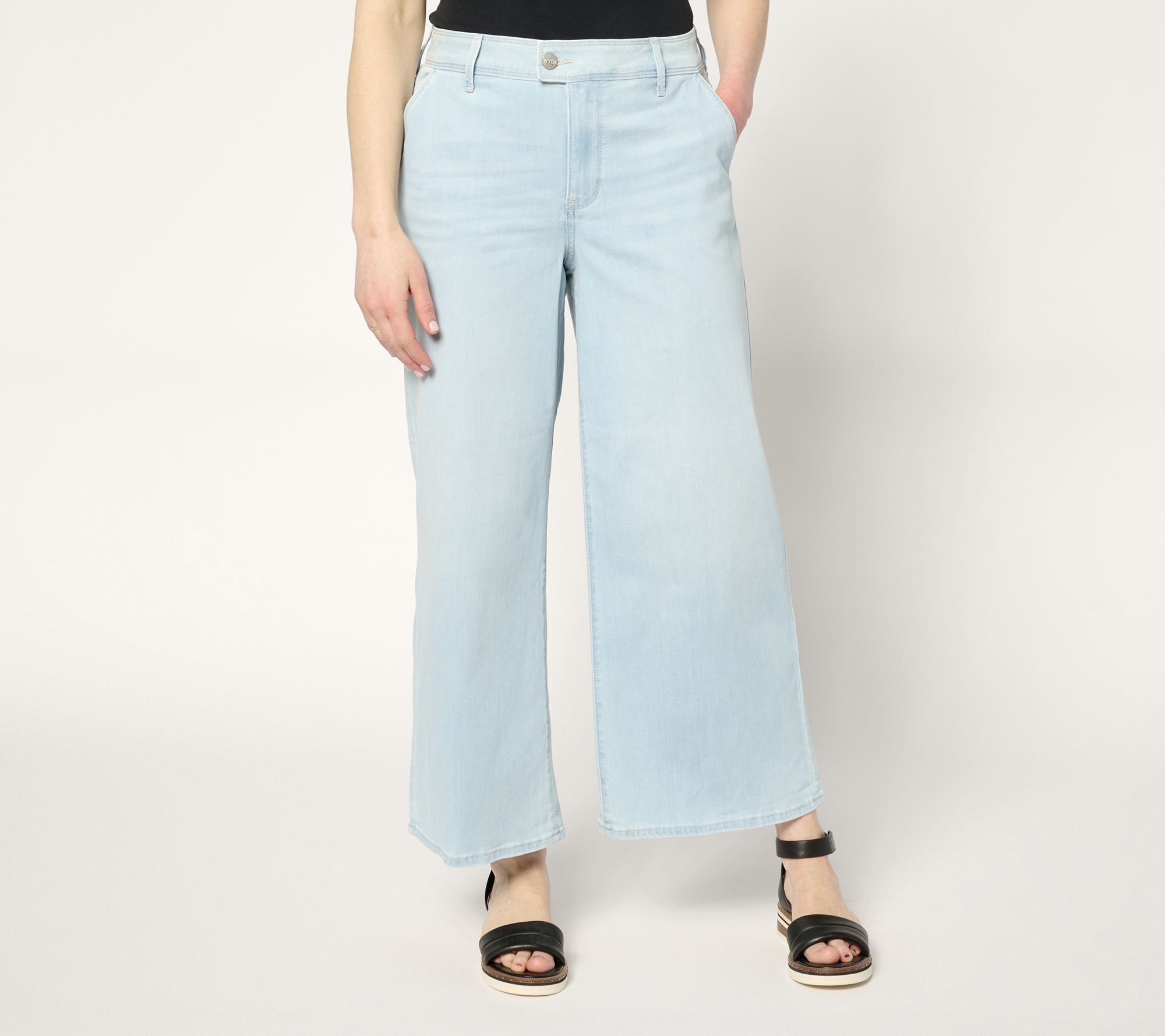 "As Is" NYDJ High Rise Mona Wide Leg Ankle Trouser