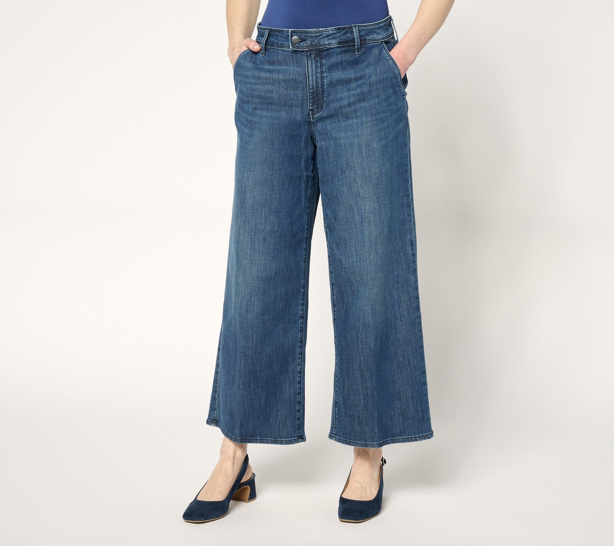 "As Is" NYDJ High Rise Mona Wide Leg Ankle Trouser