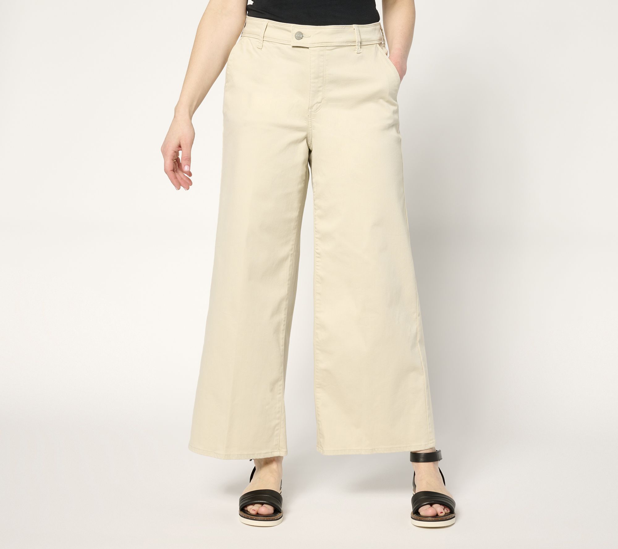 "As Is" NYDJ High Rise Mona Wide Leg Ankle Trouser