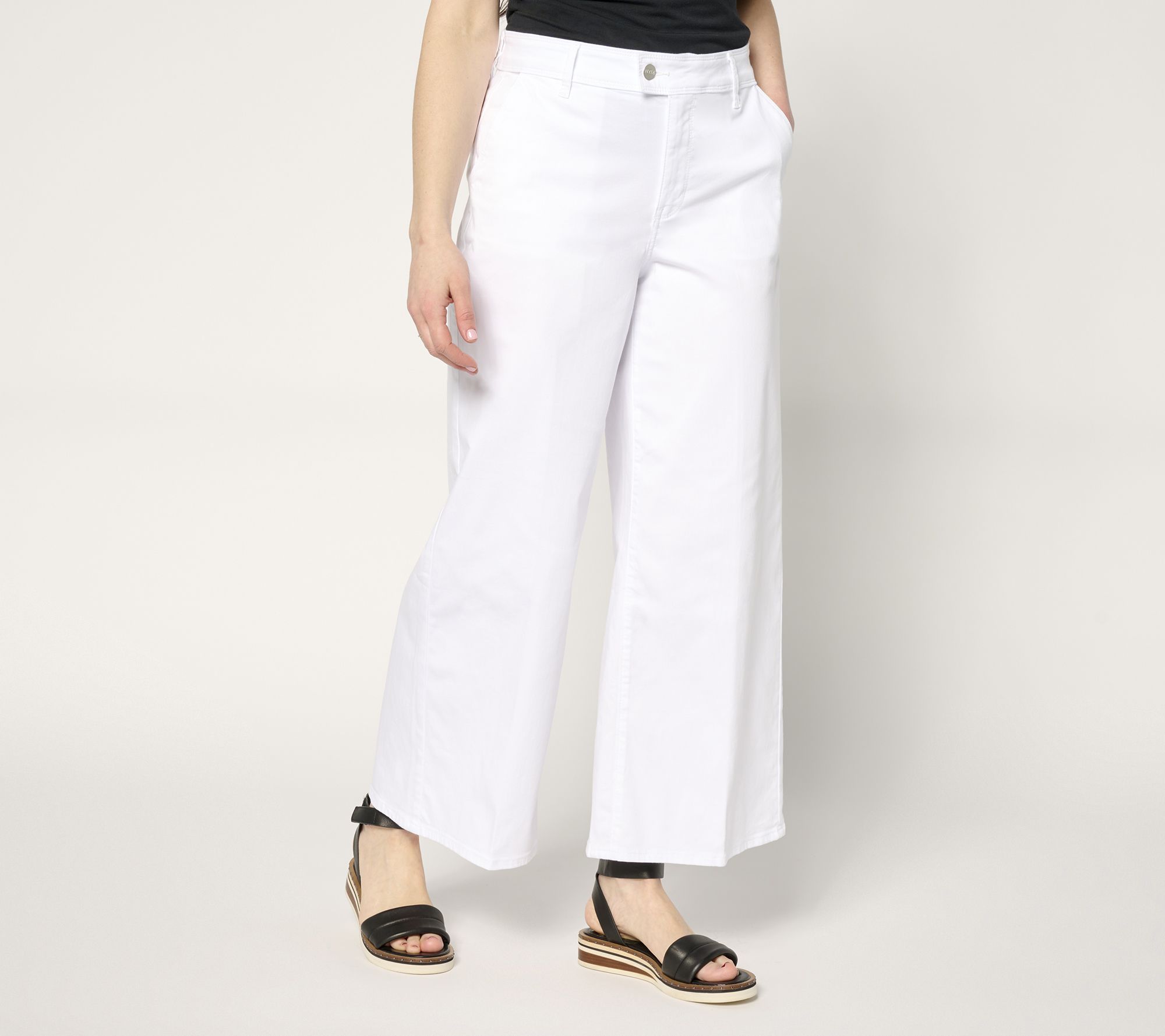 "As Is" NYDJ High Rise Mona Wide Leg Ankle Trouser