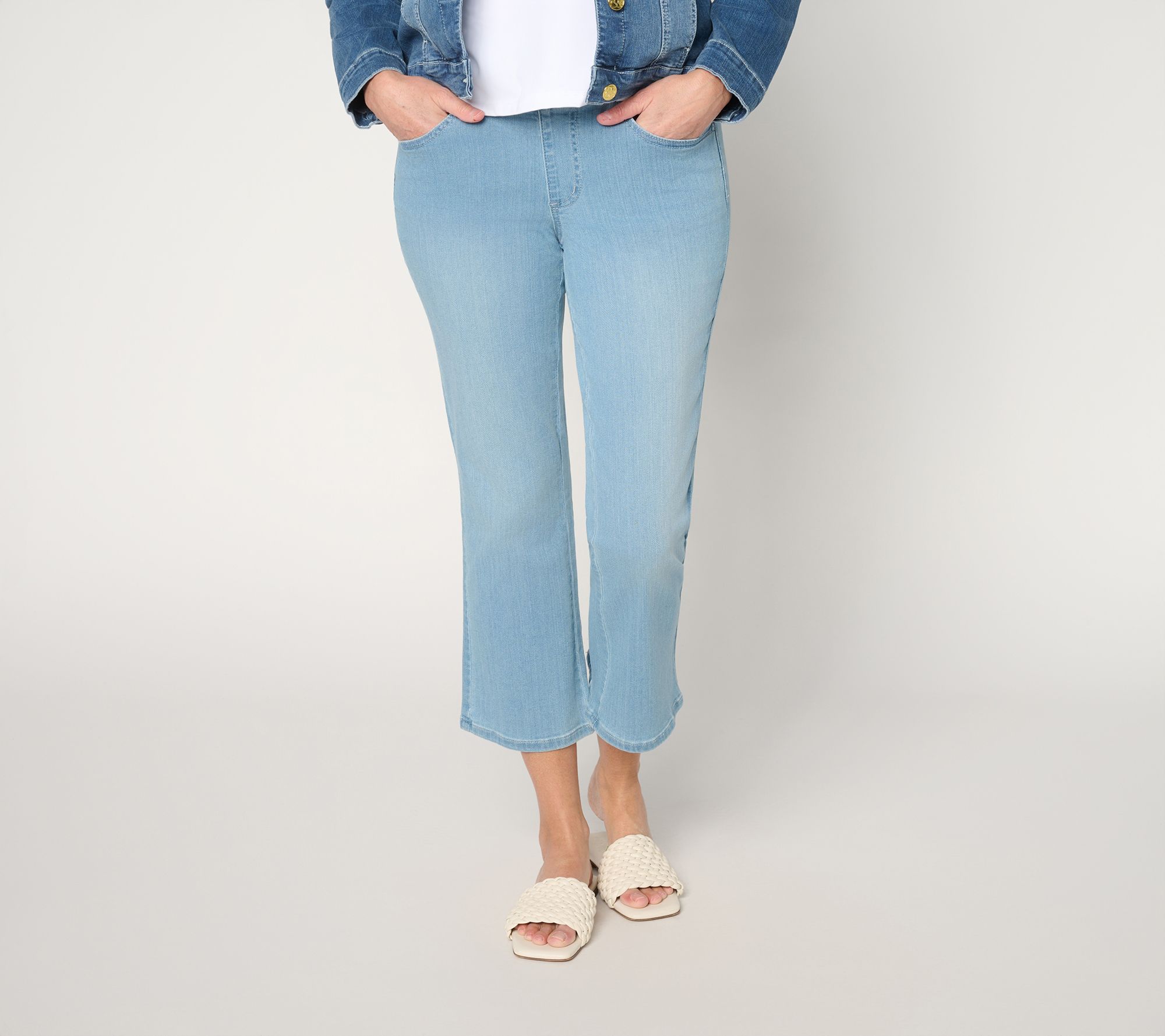 Belle by Kim Gravel Petite Primabelle Denim Step Away Crop Jean